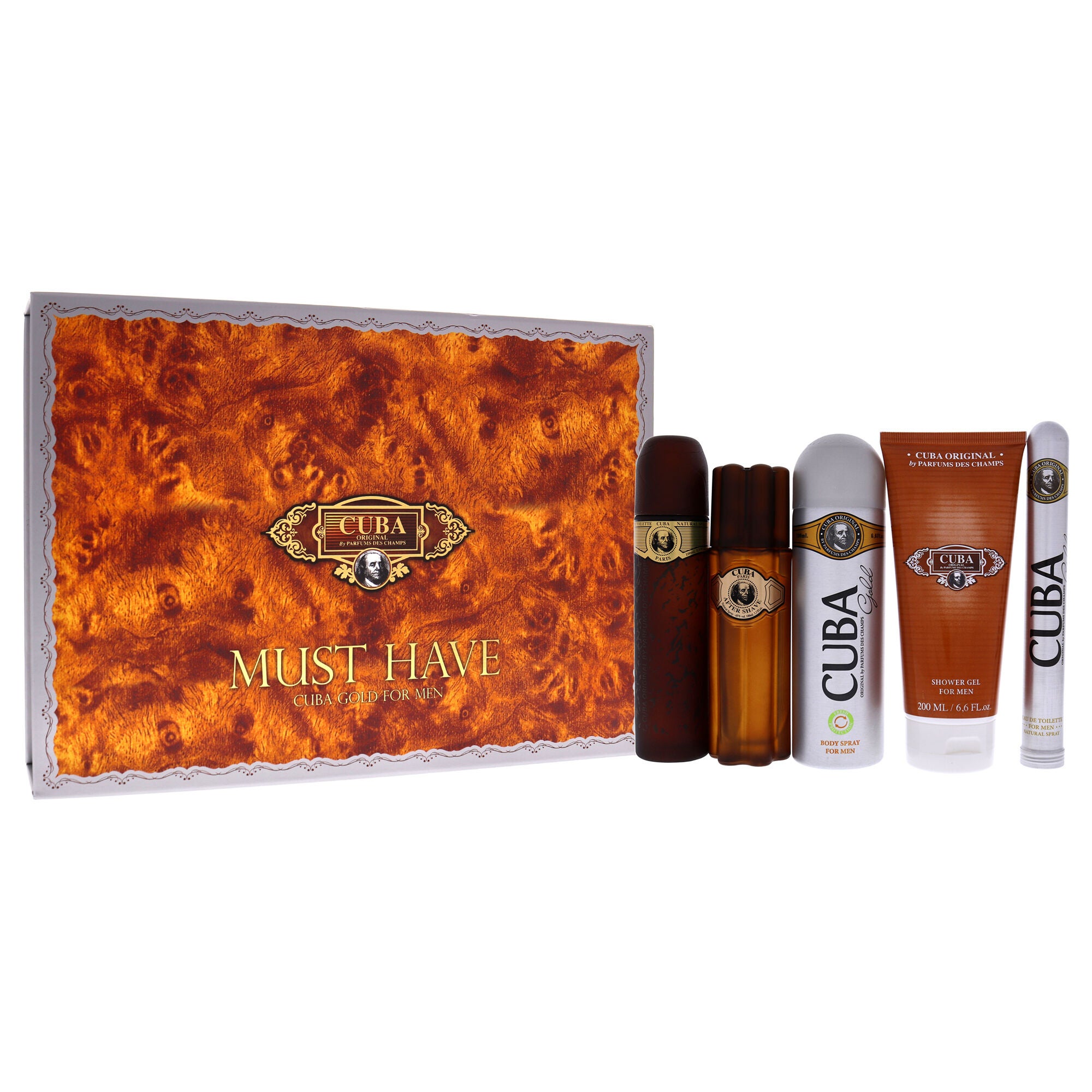 Cuba Gold Must Have by Cuba for Men - 5 Pc Gift Set 3.3oz EDT Spray, 1.17oz EDT Spray, 3.3oz After Shave, 6.7oz Body Spray, 6.7oz Shower Gel, , alternate image number 7
