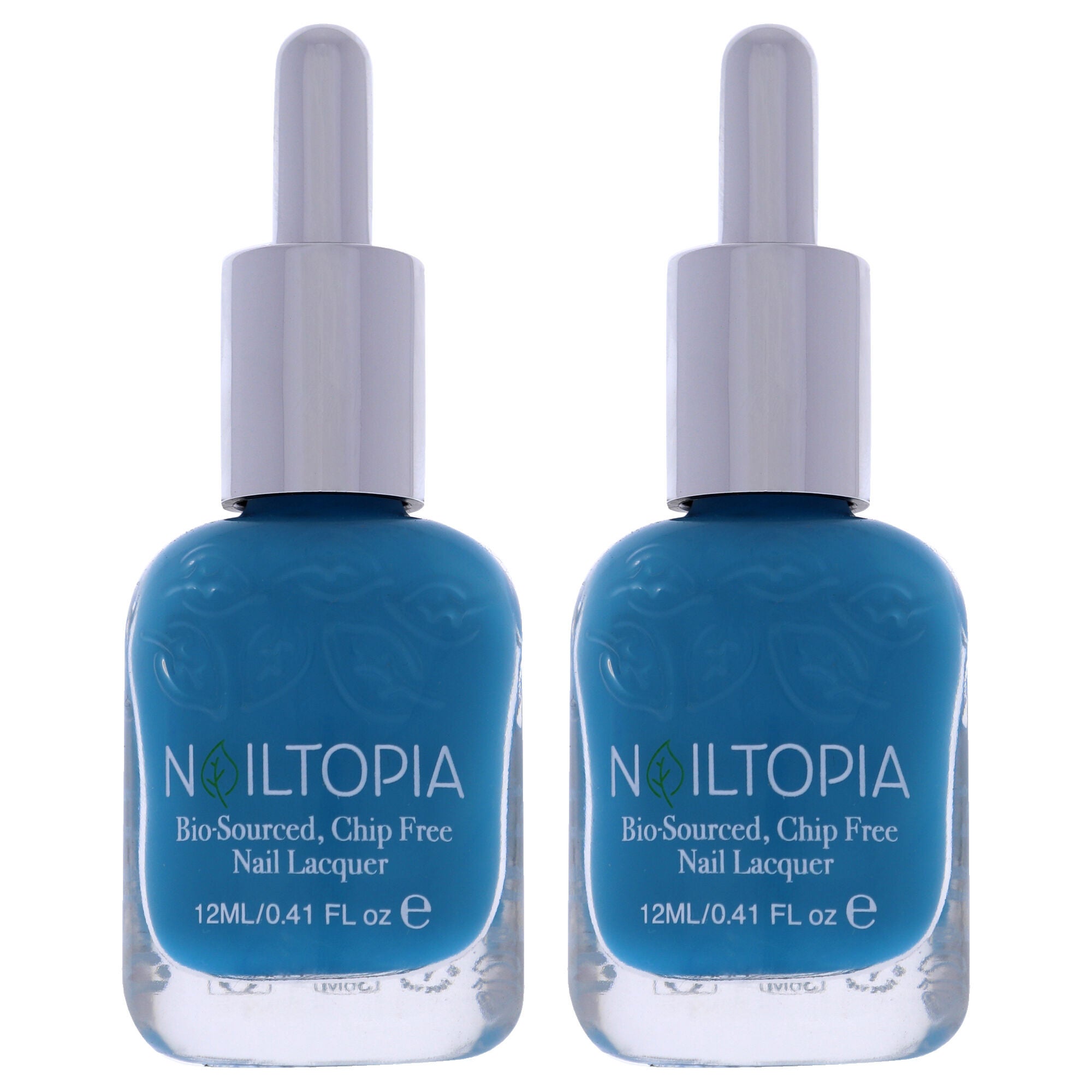 Bio-Sourced Chip Free Nail Lacquer - Hawaiian Blues by Nailtopia for Women - 0.41 oz Nail Polish - Pack of 2, See Description, hi-res image number 0
