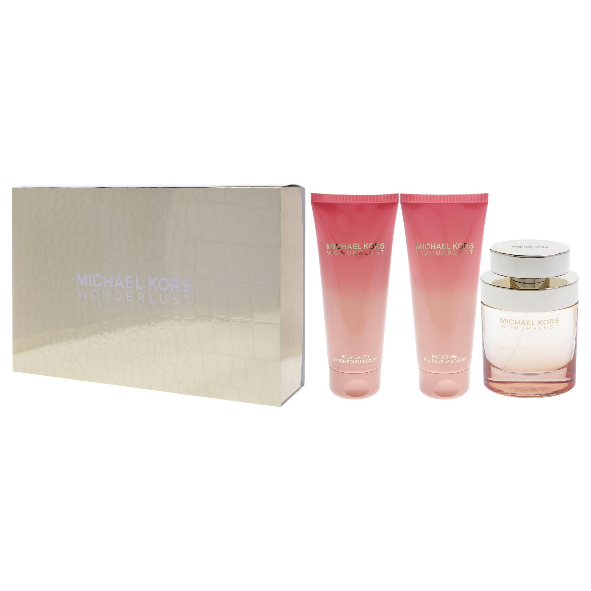Wonderlust by Michael Kors for Women - 4 Pc Gift Set 3.4oz EDP Spray, 0.14oz EDP Spray, 3.4oz Body Lotion, 3.4oz Shower Gel, Clear, alternate image number 3
