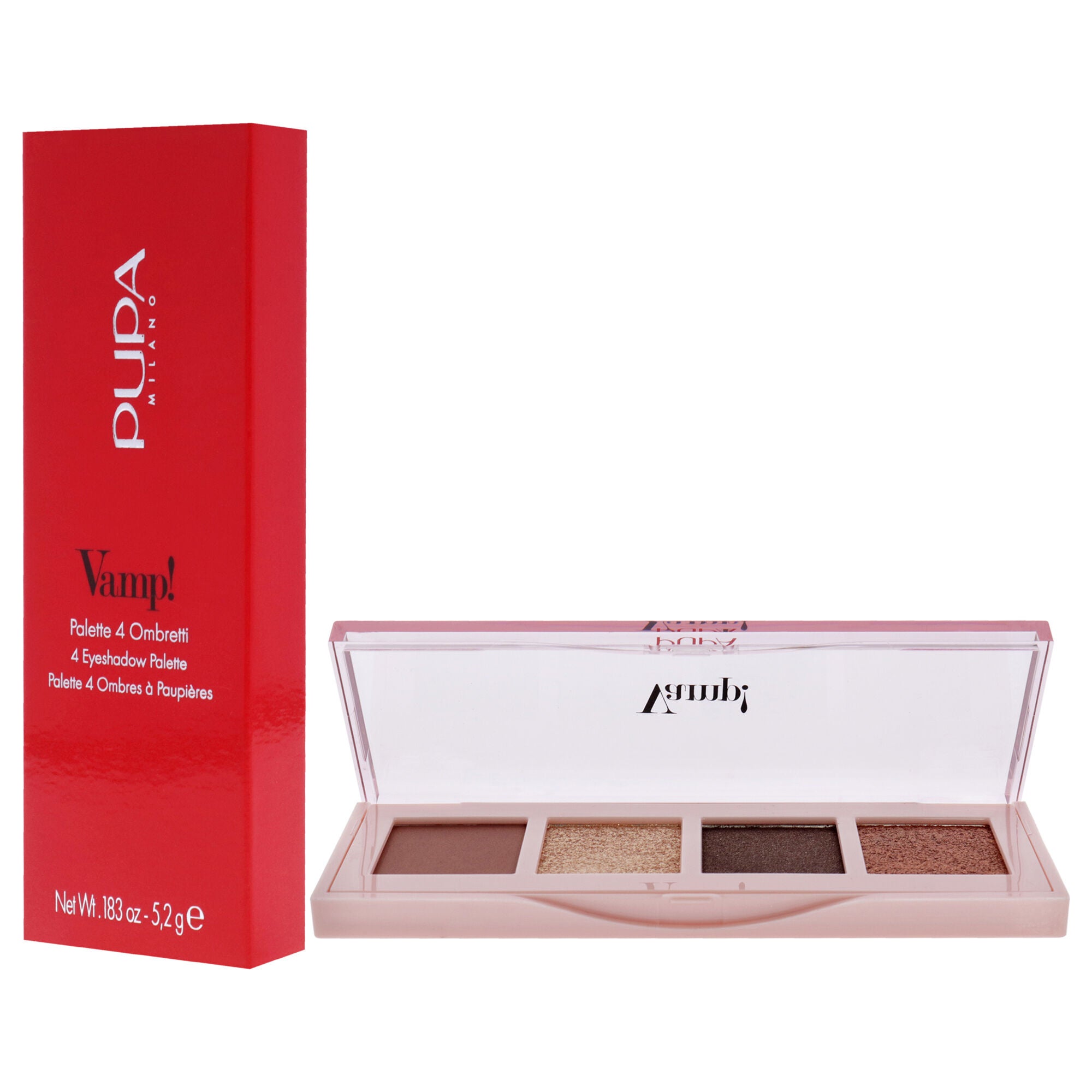 Vamp! 4 Eyeshadow Palette - 002 Gold Bronze by Pupa Milano for Women - 0.183 oz Eye Shadow, See Description, alternate image number 3