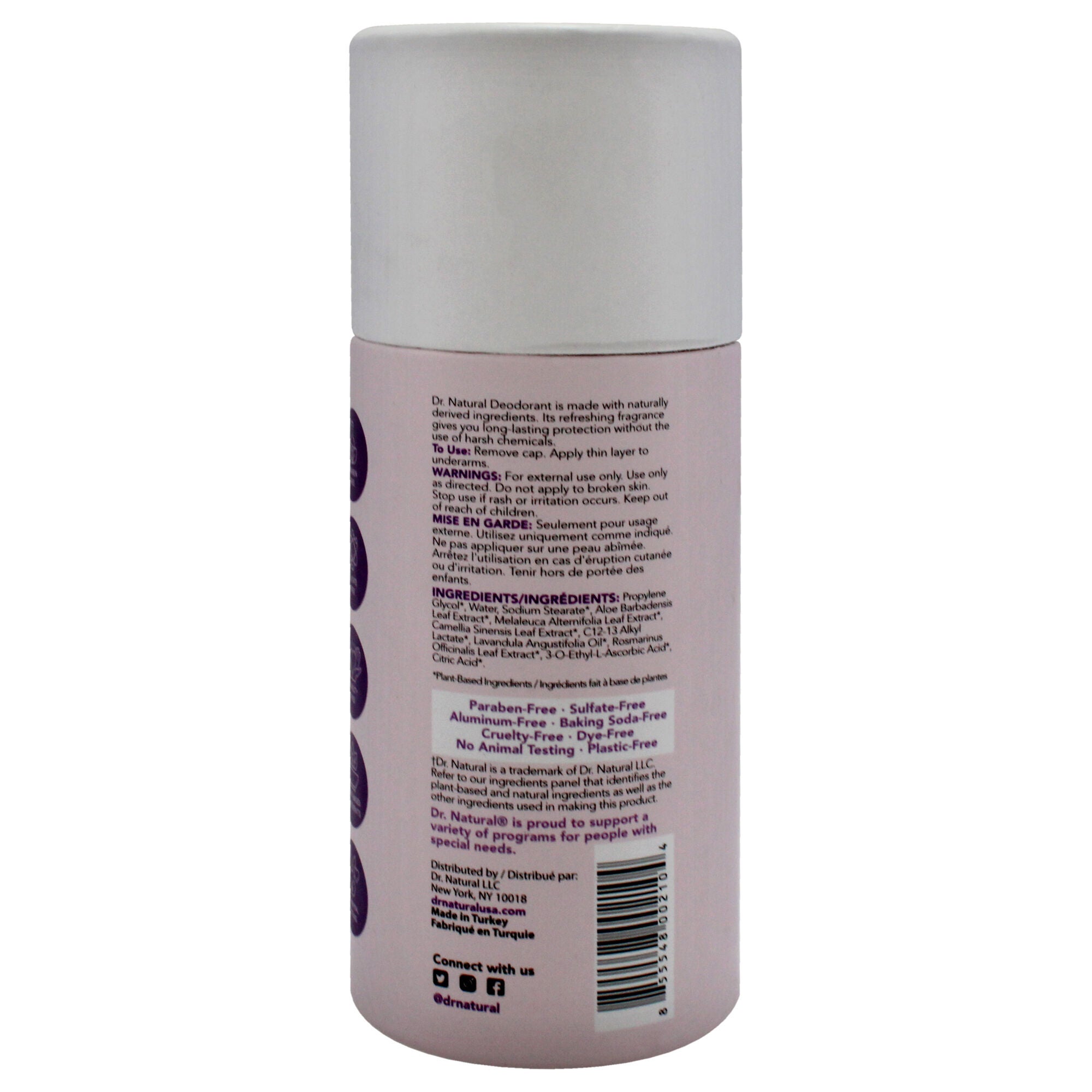 Deodorants Stick - Lavender by Dr. Natural for Unisex - 3 oz Deodorant Stick, See Description, alternate image number 1