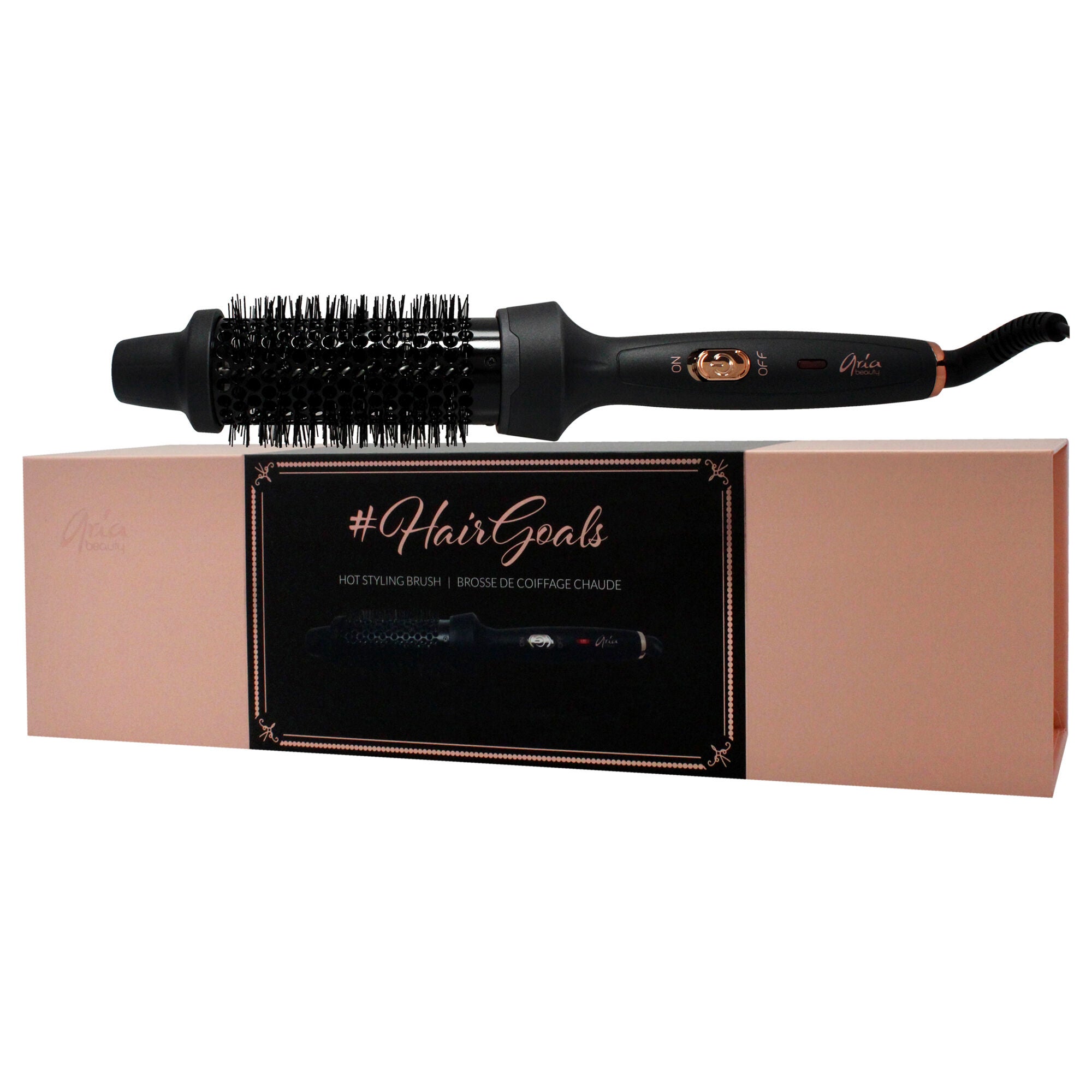 Hairgoals Hot Styling Brush - Black by Aria Beauty for Women - 1.5 Inch Brush, See Description, alternate image number 2
