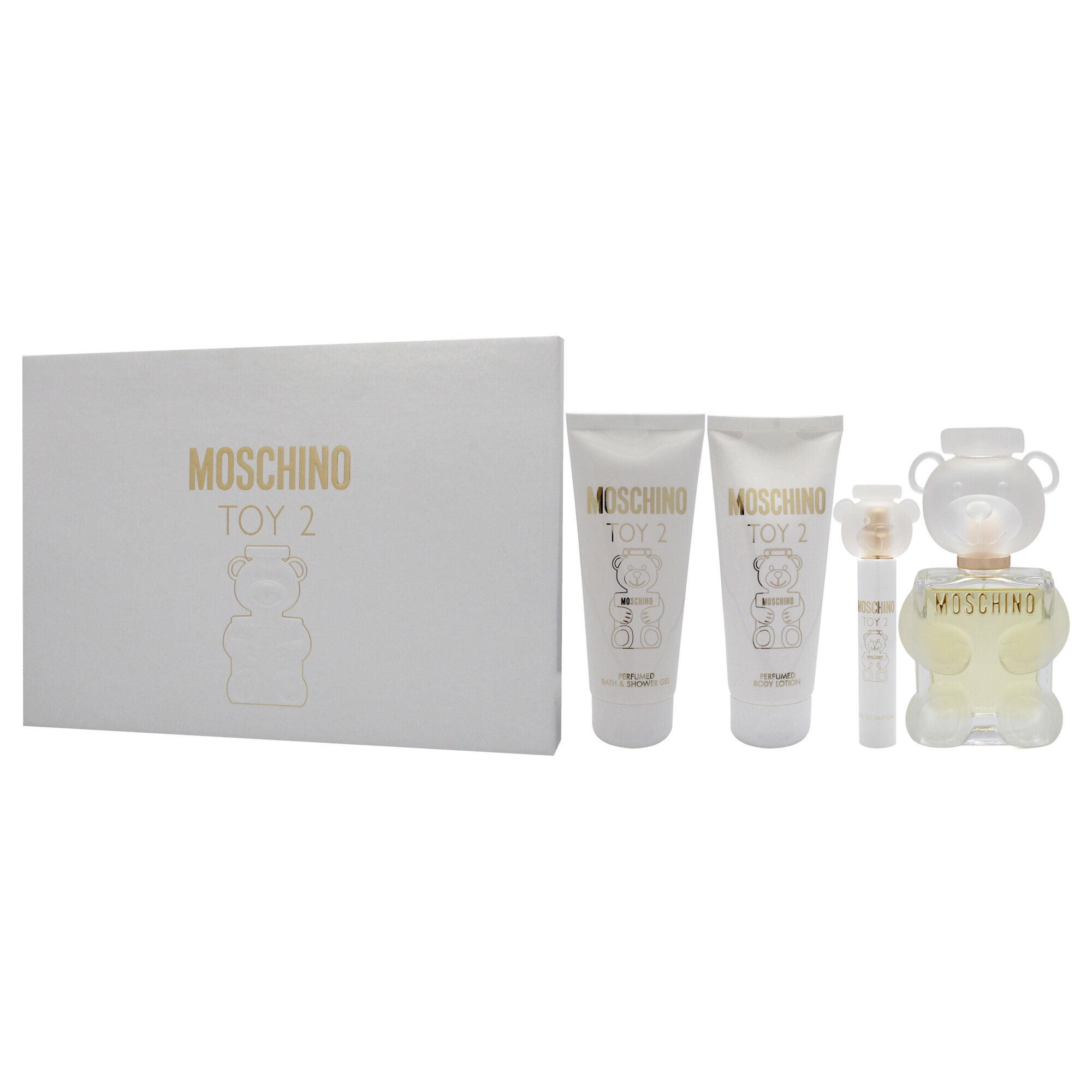 Moschino Toy 2 by Moschino for Women - 4 Pc Gift Set 3.4oz EDP Spray, 0.33oz EDP Spray, 3.4oz Body Lotion, 3.4oz Shower Gel, See Description, alternate image number 3
