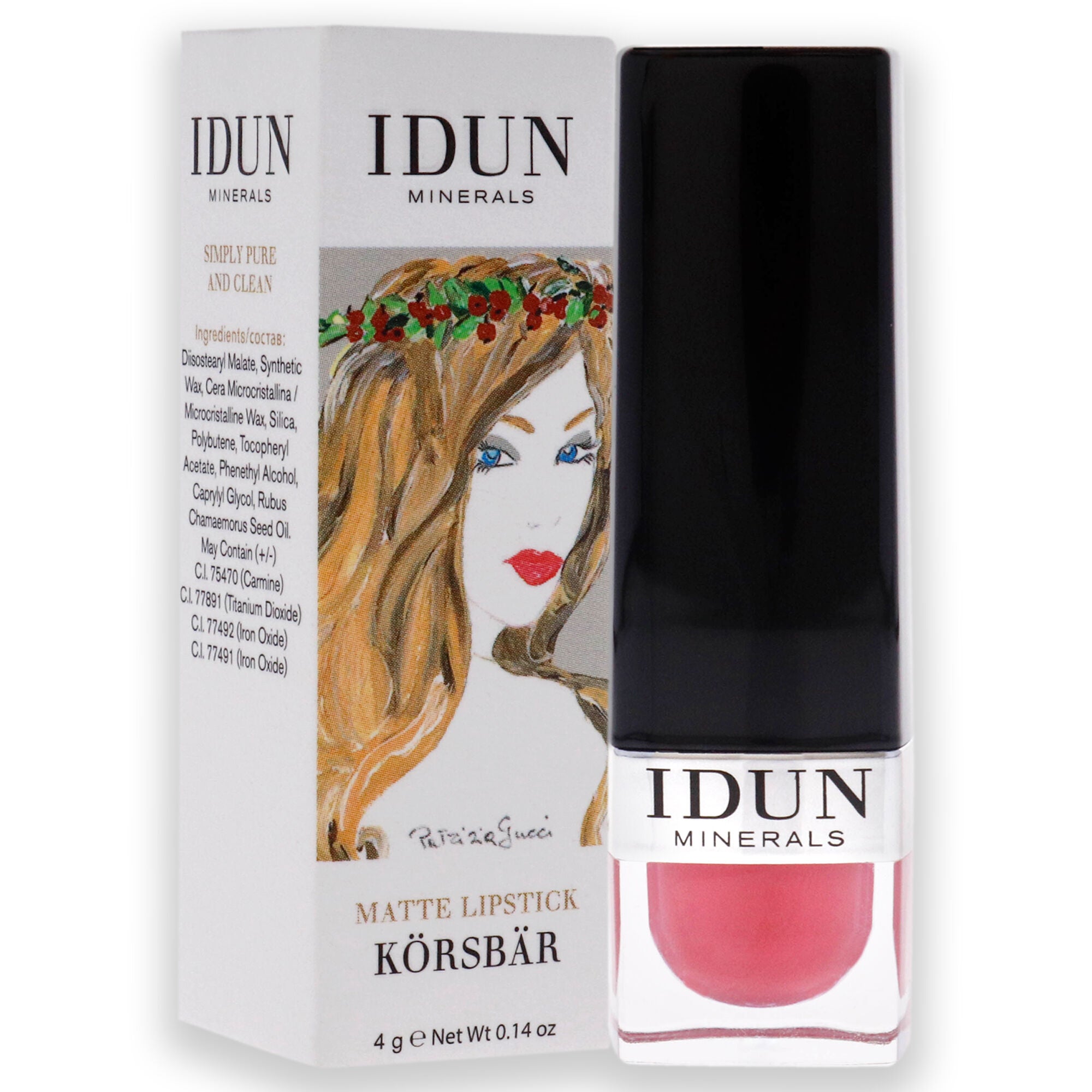 Matte Lipstick - 104 Korsbar by Idun Minerals for Women - 0.14 oz Lipstick, See Description, alternate image number 1