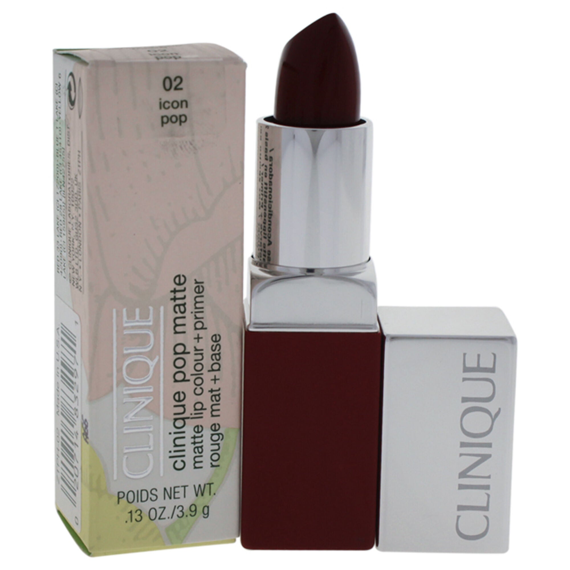 Clinique Pop Matte Lip Colour Plus Primer - 02 Icon Pop by Clinique for Women - 0.13 oz Lipstick, See Description, hi-res image number 0