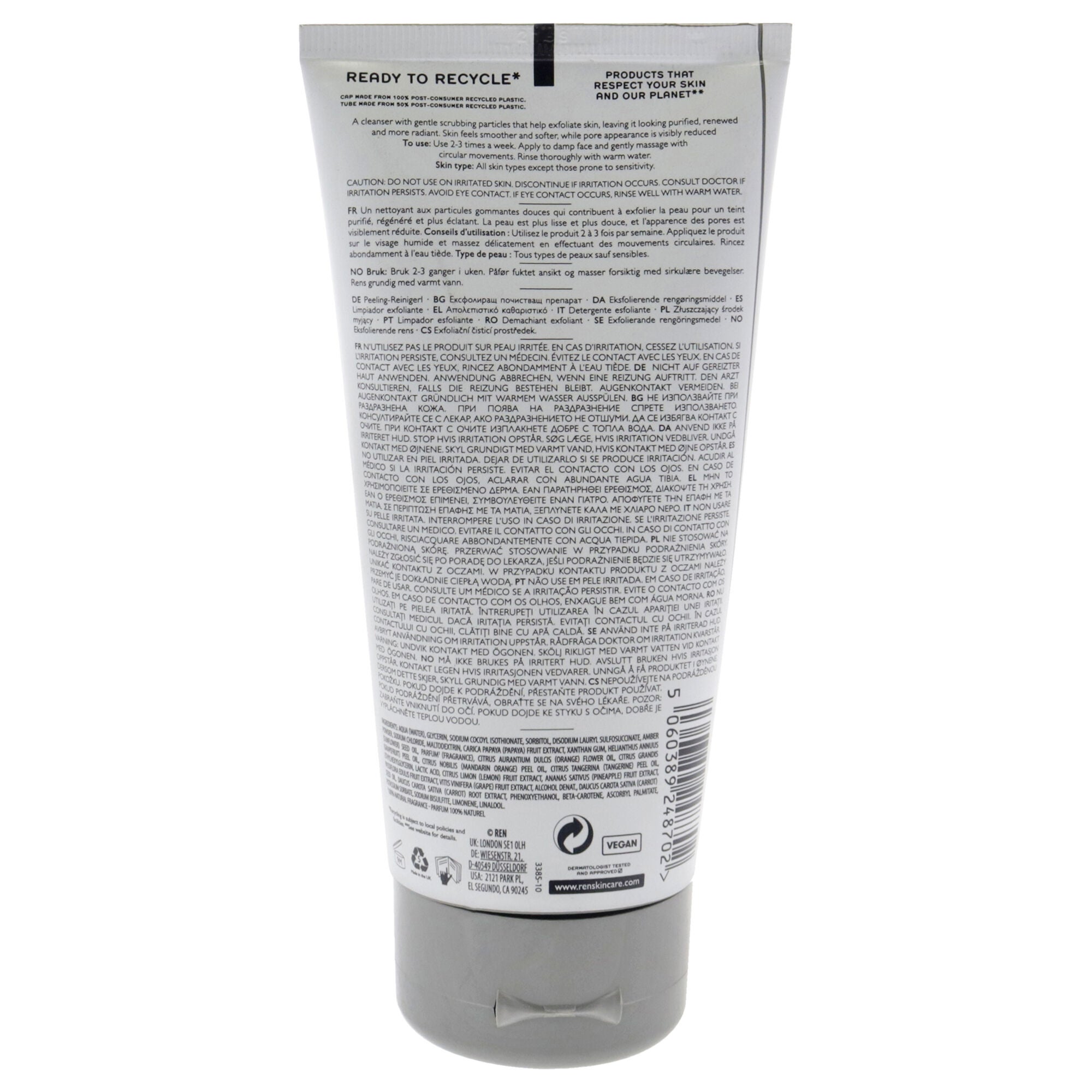 Radiance Micro Polish Cleanser by REN for Unisex - 5.1 oz Cleanser, See Description, alternate image number 3