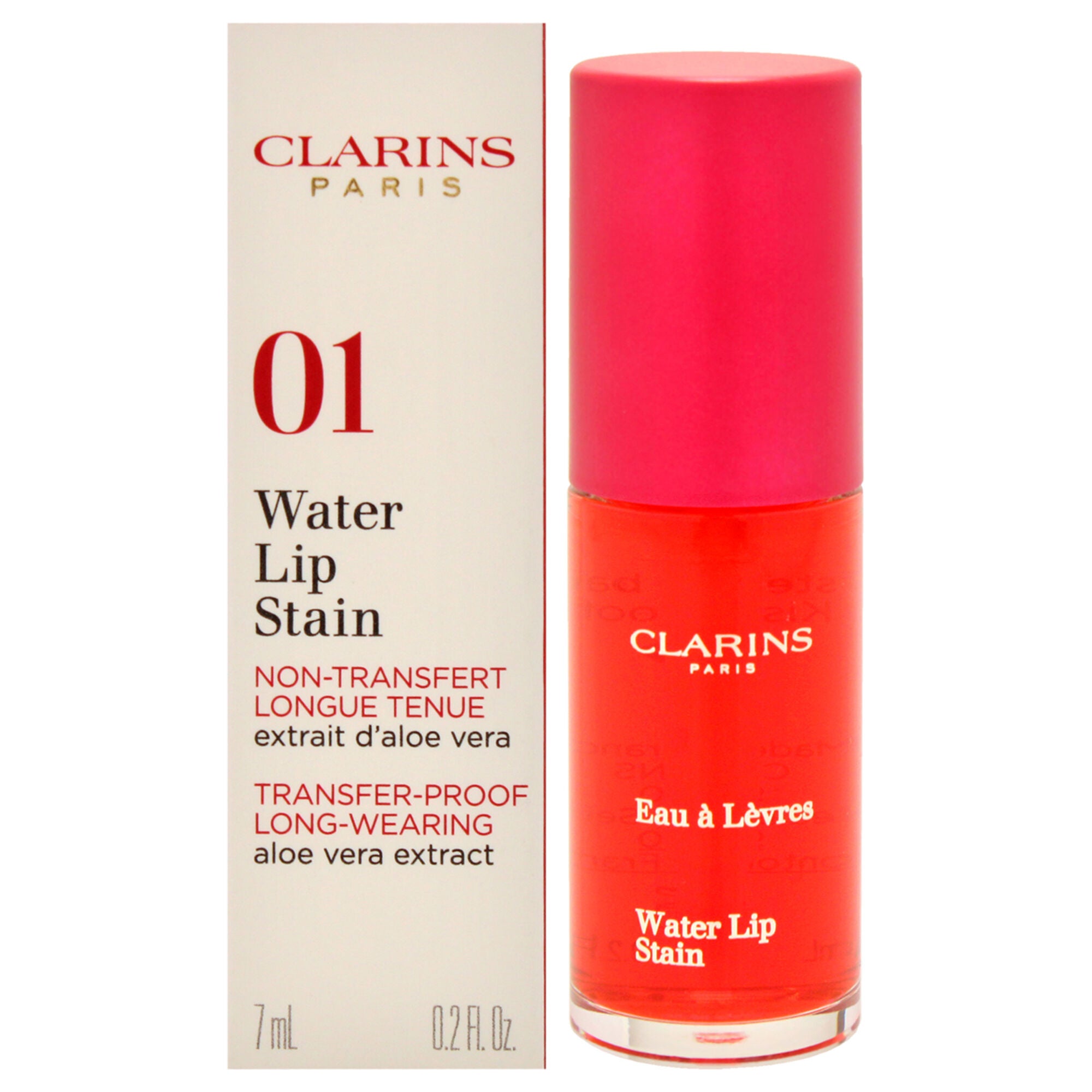 Water Lip Stain - 01 Rose Water by Clarins for Women - 0.2 oz Lipstick, See Description, hi-res image number 0