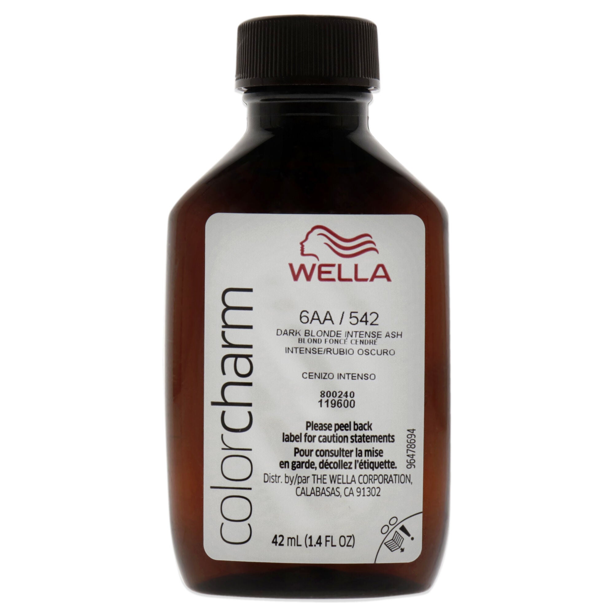 Color Charm Permanent Liquid Hair Color - 542 6AA Ash Blonde by Wella for Unisex - 1.42 oz Hair Color, See Description, alternate image number 1