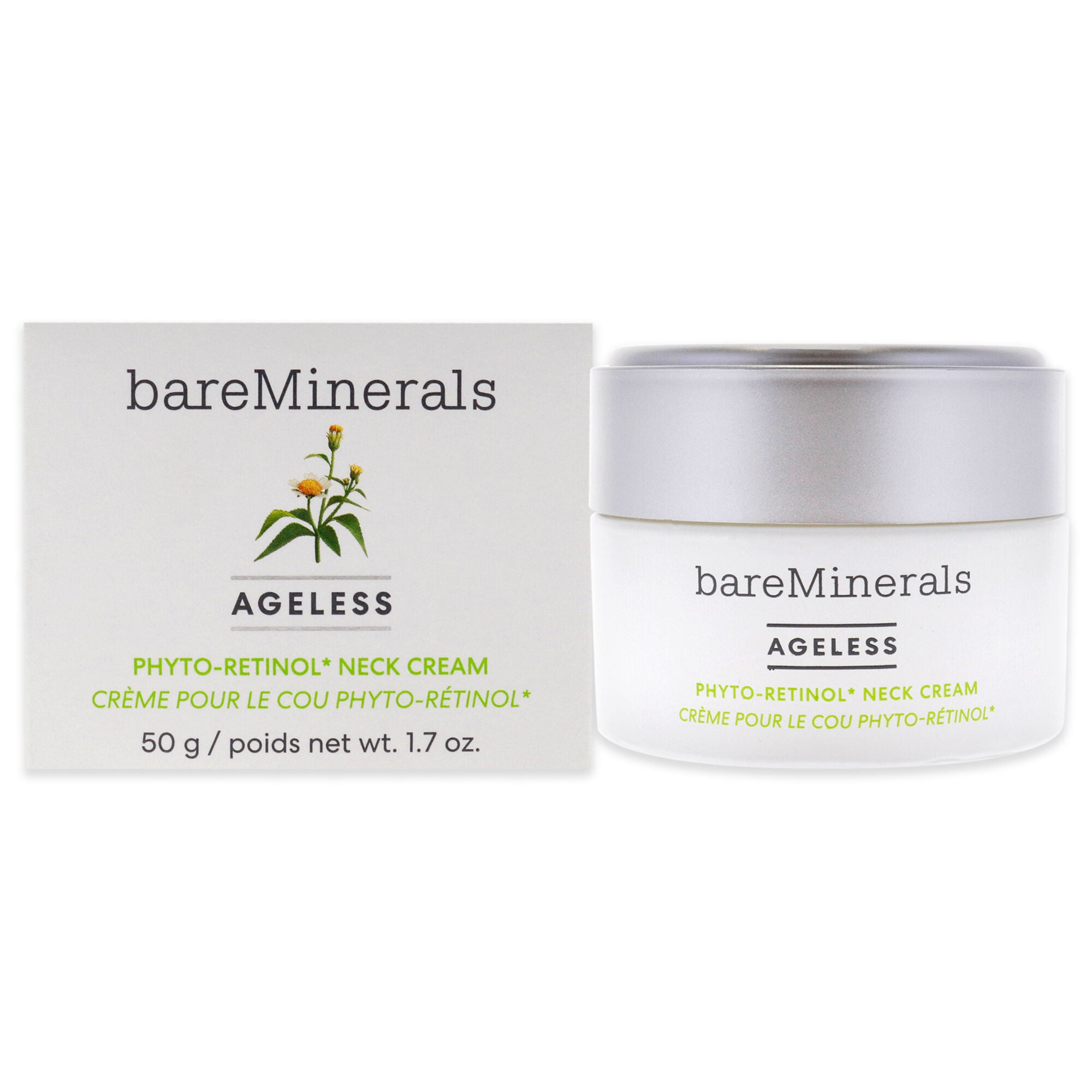 Ageless Phyto-Retinol Neck Cream by bareMinerals for Unisex - 1.7 oz Cream, See Description, hi-res image number 0