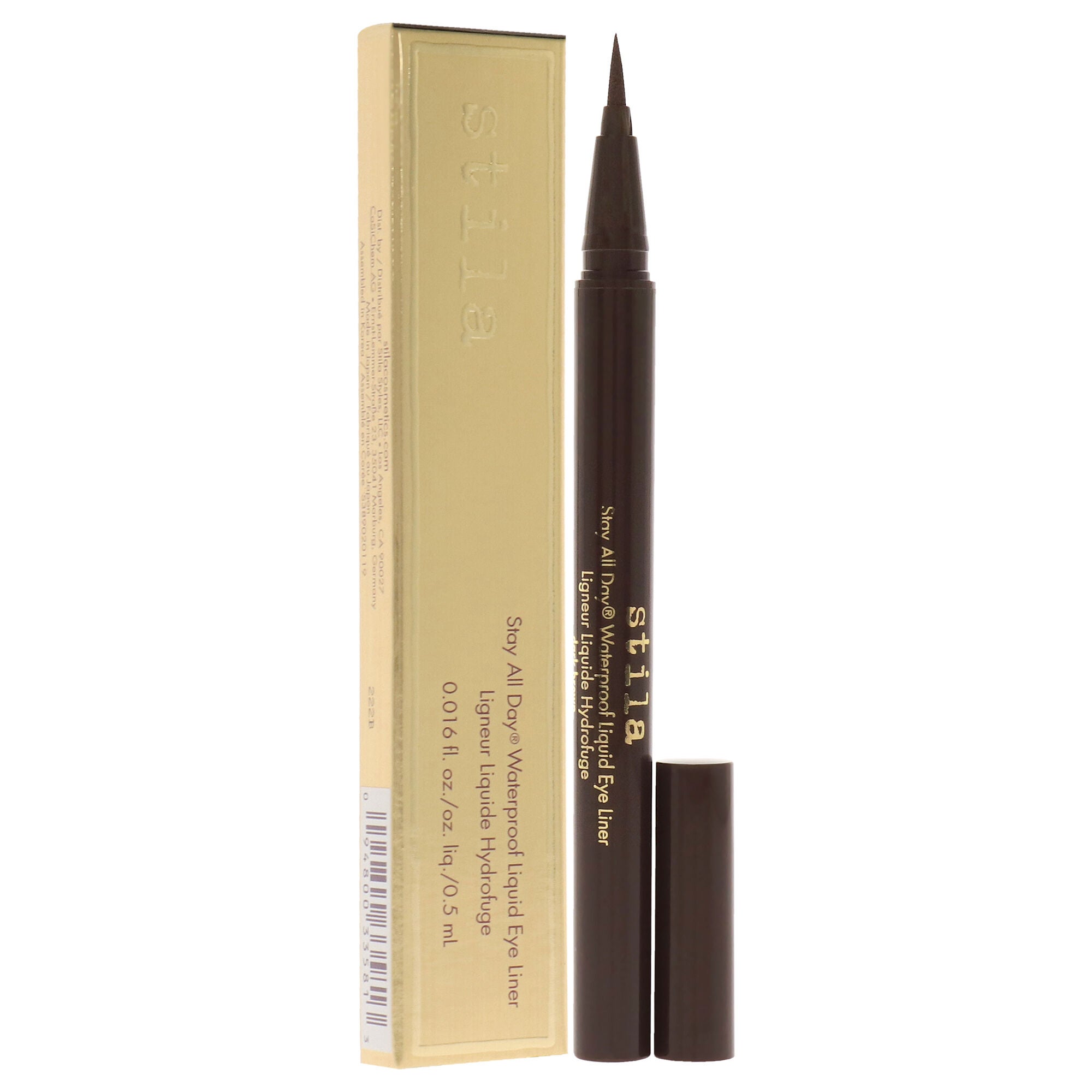Stay All Day Waterproof Liquid Eye Liner - Dark Brown by Stila for Women - 0.016 oz Eyeliner, See Description, alternate image number 1