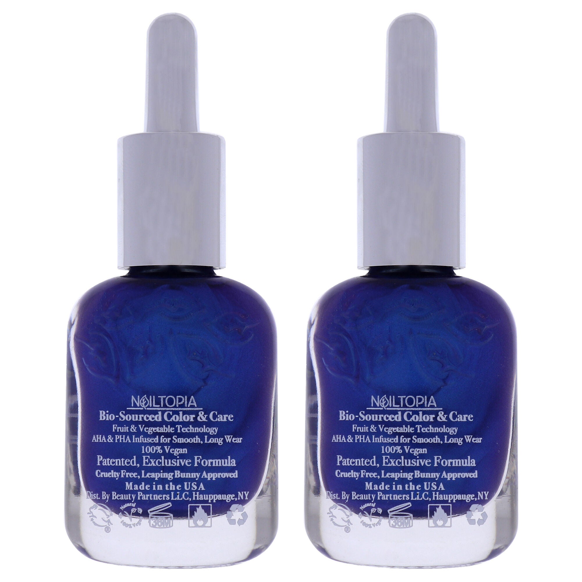 Bio-Sourced Chip Free Nail Lacquer - Ride The Wave by Nailtopia for Women - 0.41 oz Nail Polish - Pack of 2, See Description, alternate image number 2