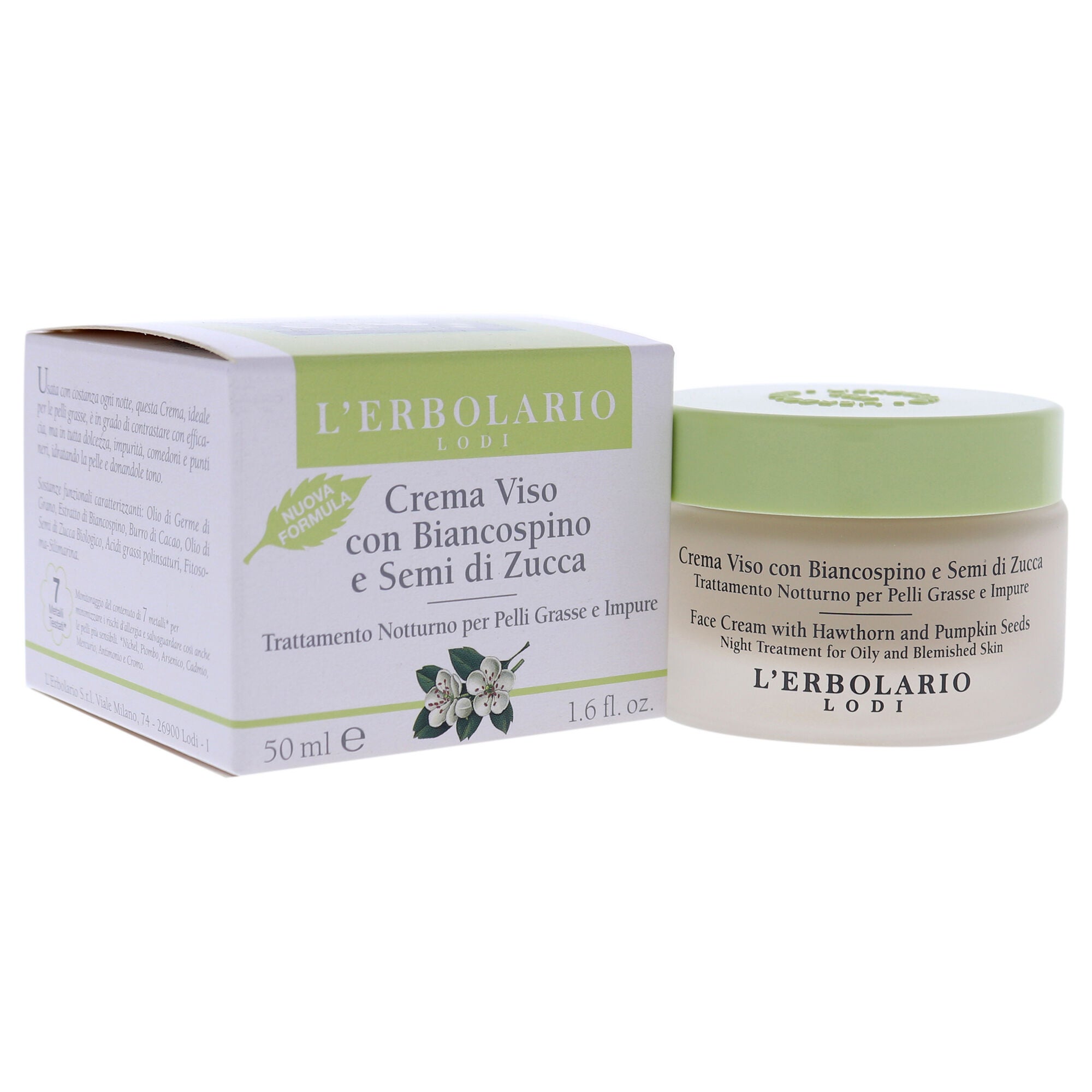 Face Cream - Hawthorn and Pumpkin Seeds by LErbolario for Unisex - 1.6 oz Cream, , alternate image number 6