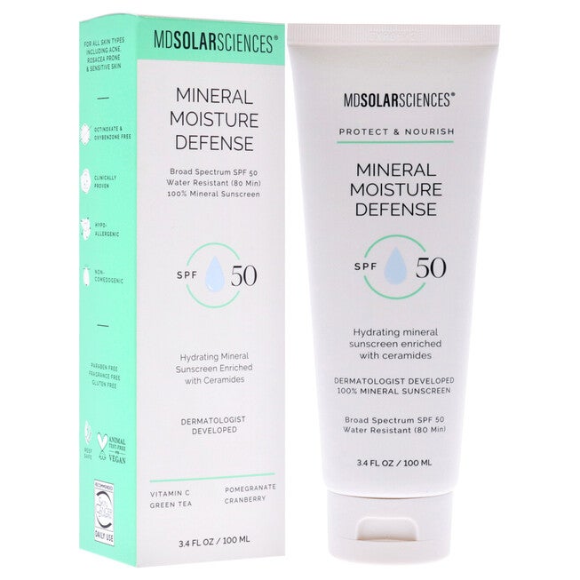 Mineral Moisture Defense SPF 50 by MDSolarSciences for Unisex - 3.4 oz Sunscreen, NA, alternate image number null