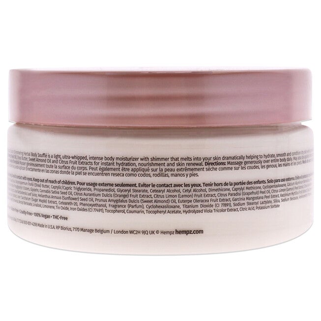 Coconut Fusion Shimmering Herbal Body Souffle by Hempz for Unisex - 8 oz Body Souffle, NA, alternate image number null