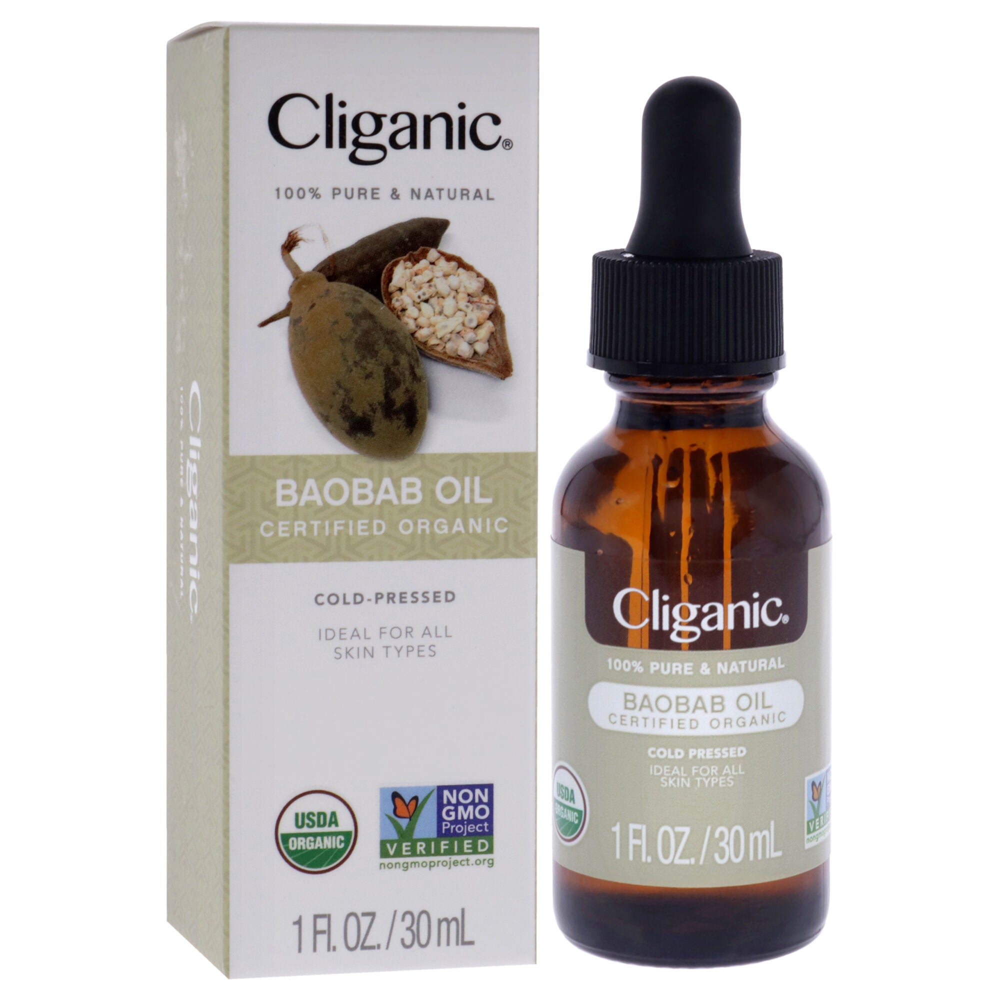 Organic Baobab by Cliganic for Unisex - 1 oz Oil, See Description, alternate image number 2