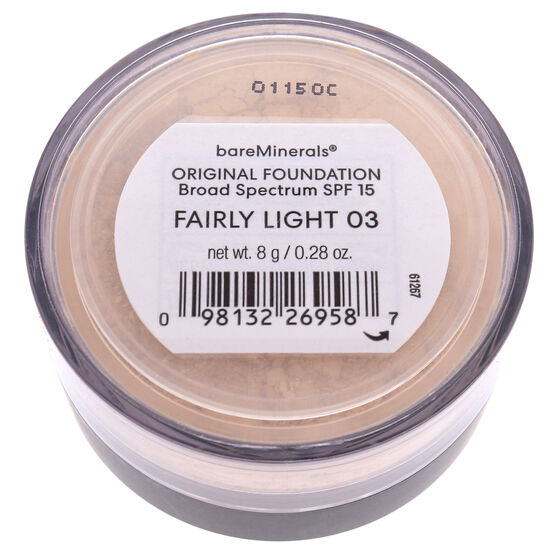 Original Foundation SPF 15 - 03 Fairly Light by bareMinerals for Women - 0.28 oz Foundation, , alternate image number null