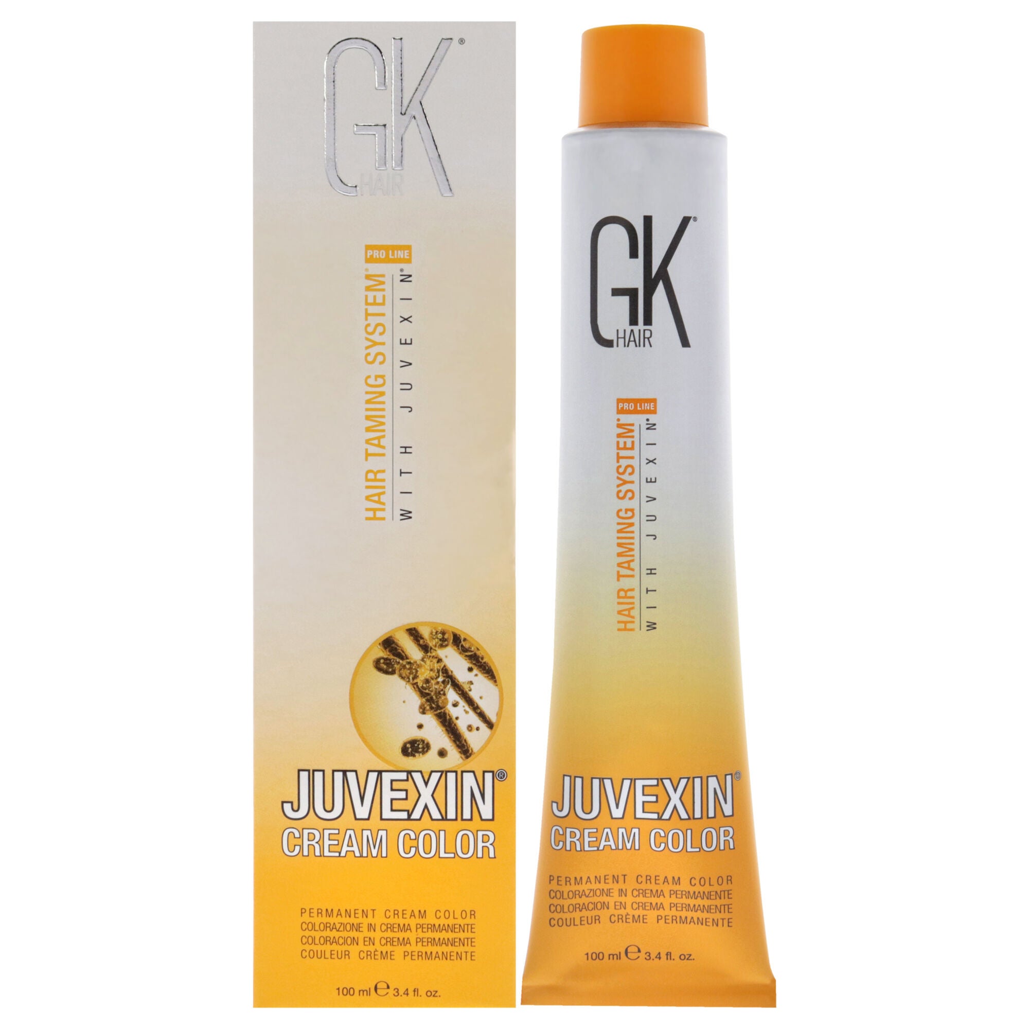 Hair Taming System Juvexin Cream Color - 4 Brown by Global Keratin for Unisex - 3.4 oz Hair Color, See Description, hi-res image number 0