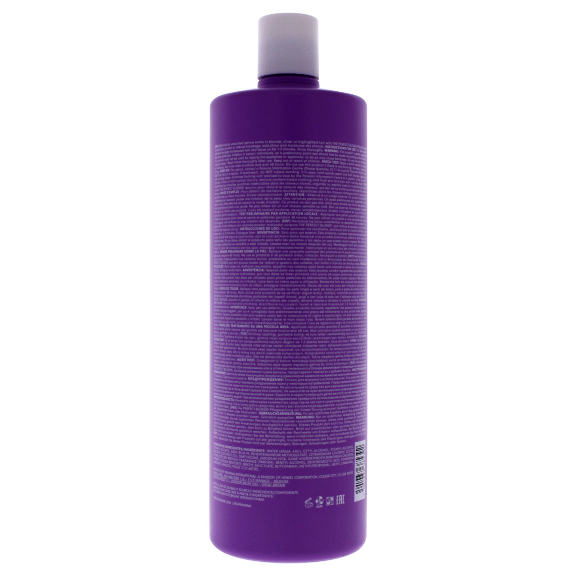 The Perfect Blonde Purple Toning Conditioner by Pravana for Unisex - 33.8 oz Conditioner, , alternate image number 3