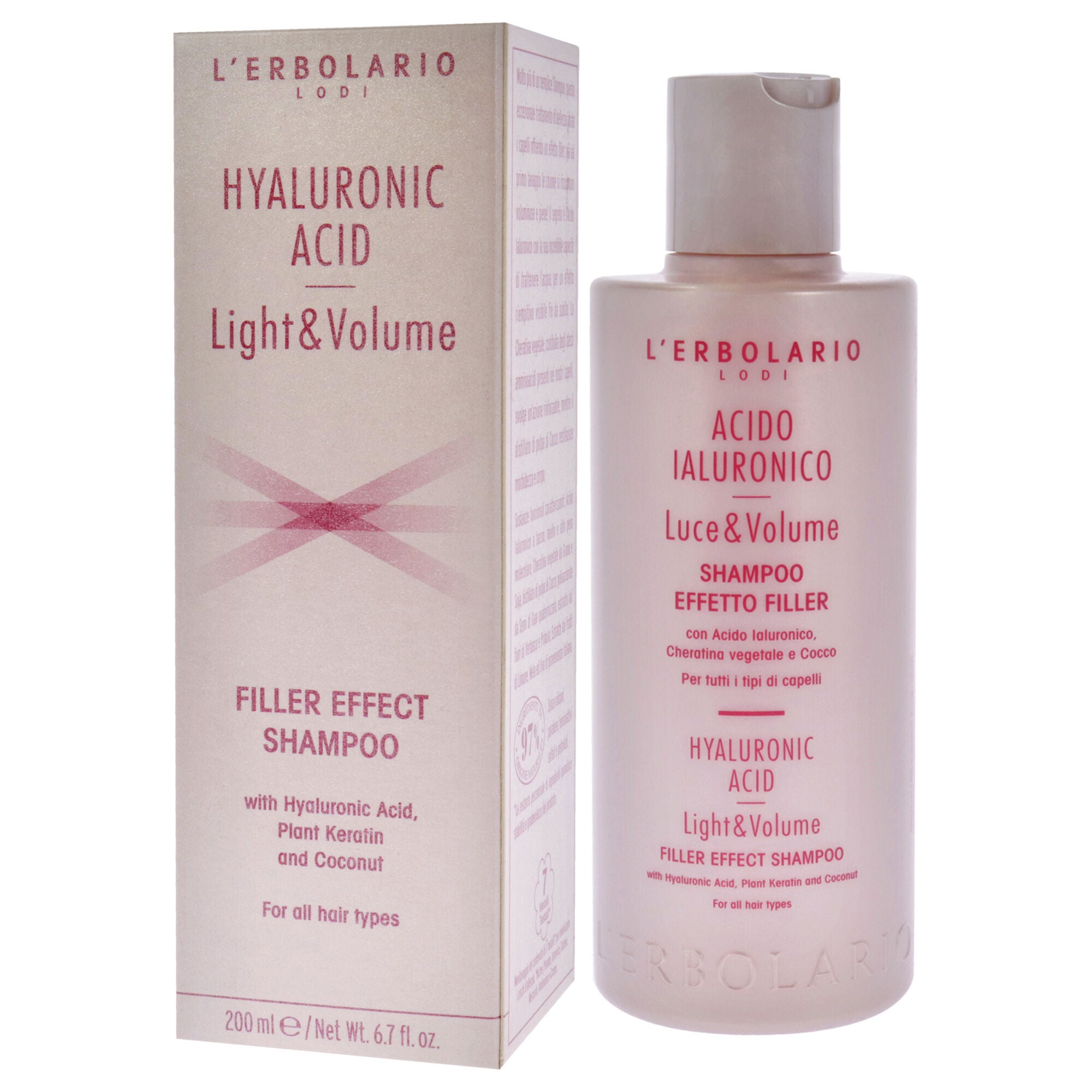 Hyaluronic Acid Light and Volume Shampoo by LErbolario for Unisex - 6.7 oz Shampoo, , alternate image number 7