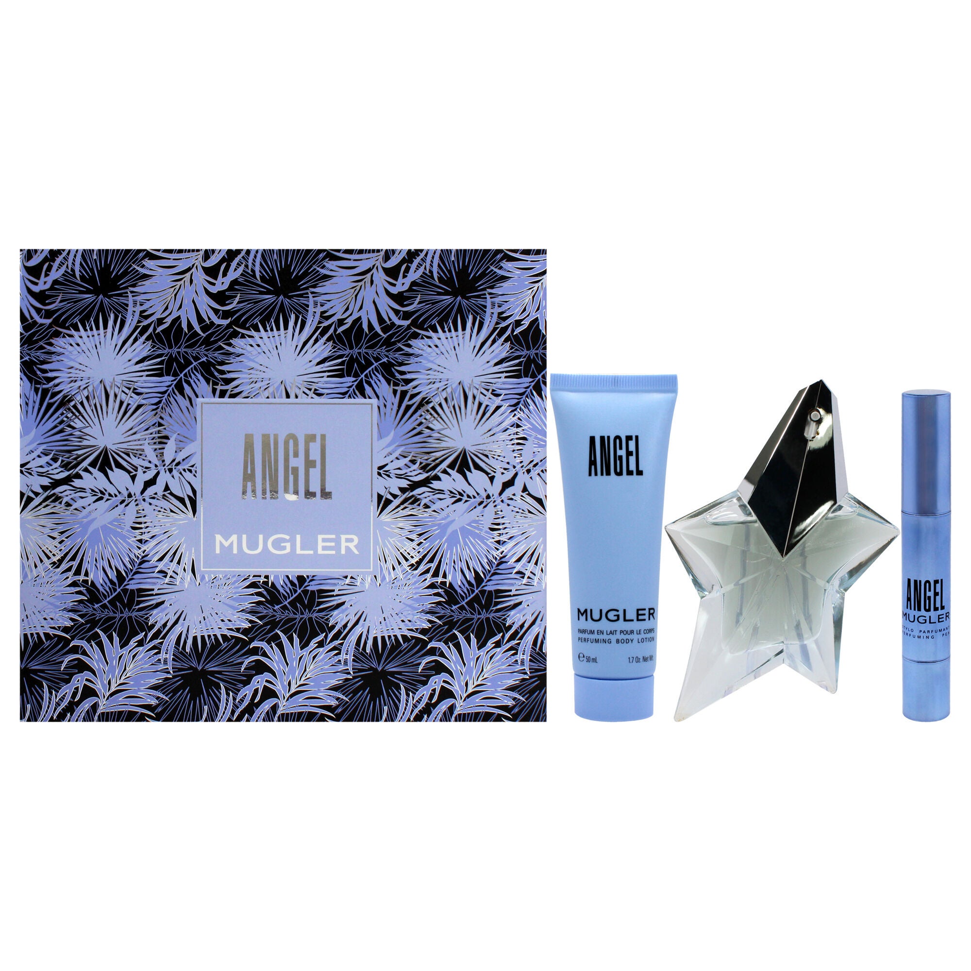 Angel by Thierry Mugler for Women - 3 Pc Gift Set 0.8oz EDP Spray, 0.1oz Perfuming Pen, 1.7oz Body Lotion, See Description, hi-res image number 0