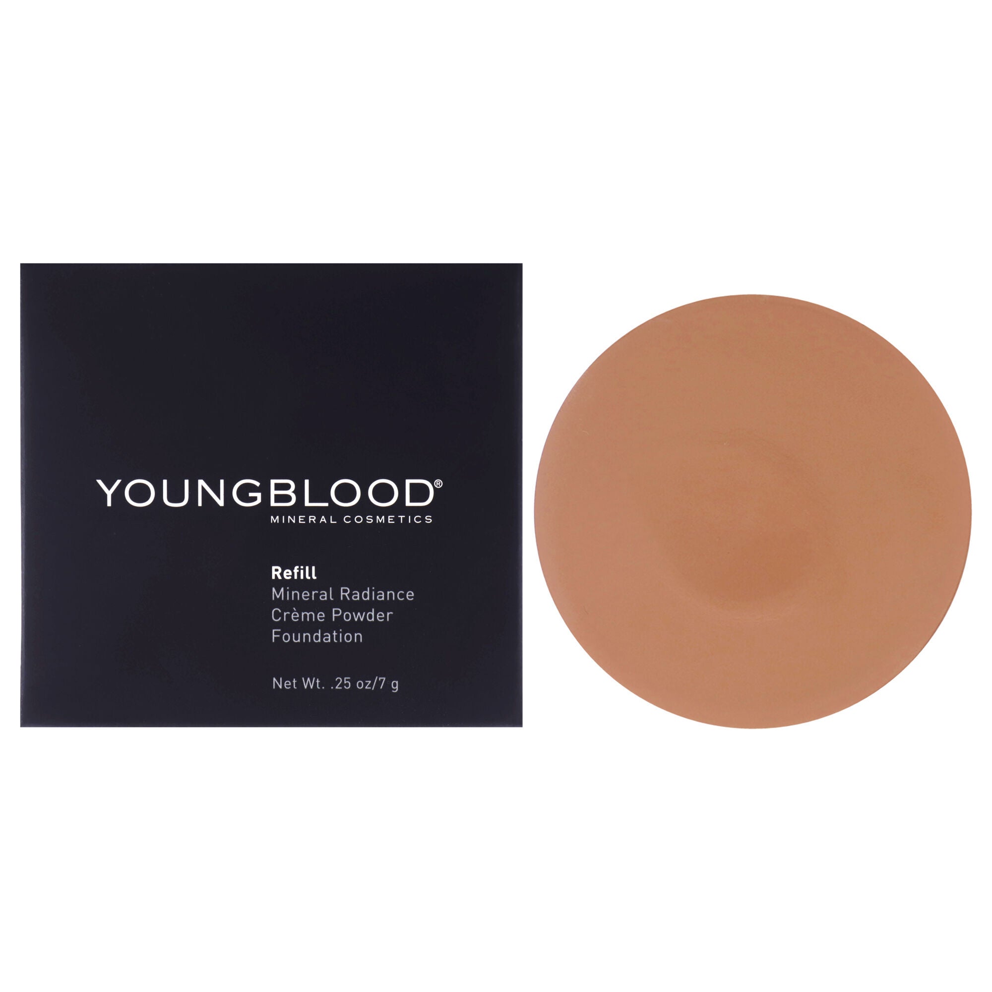 Mineral Radiance Creme Powder Foundation - Toffee by Youngblood for Women - 0.25 oz Foundation (Refill), See Description, hi-res image number 0