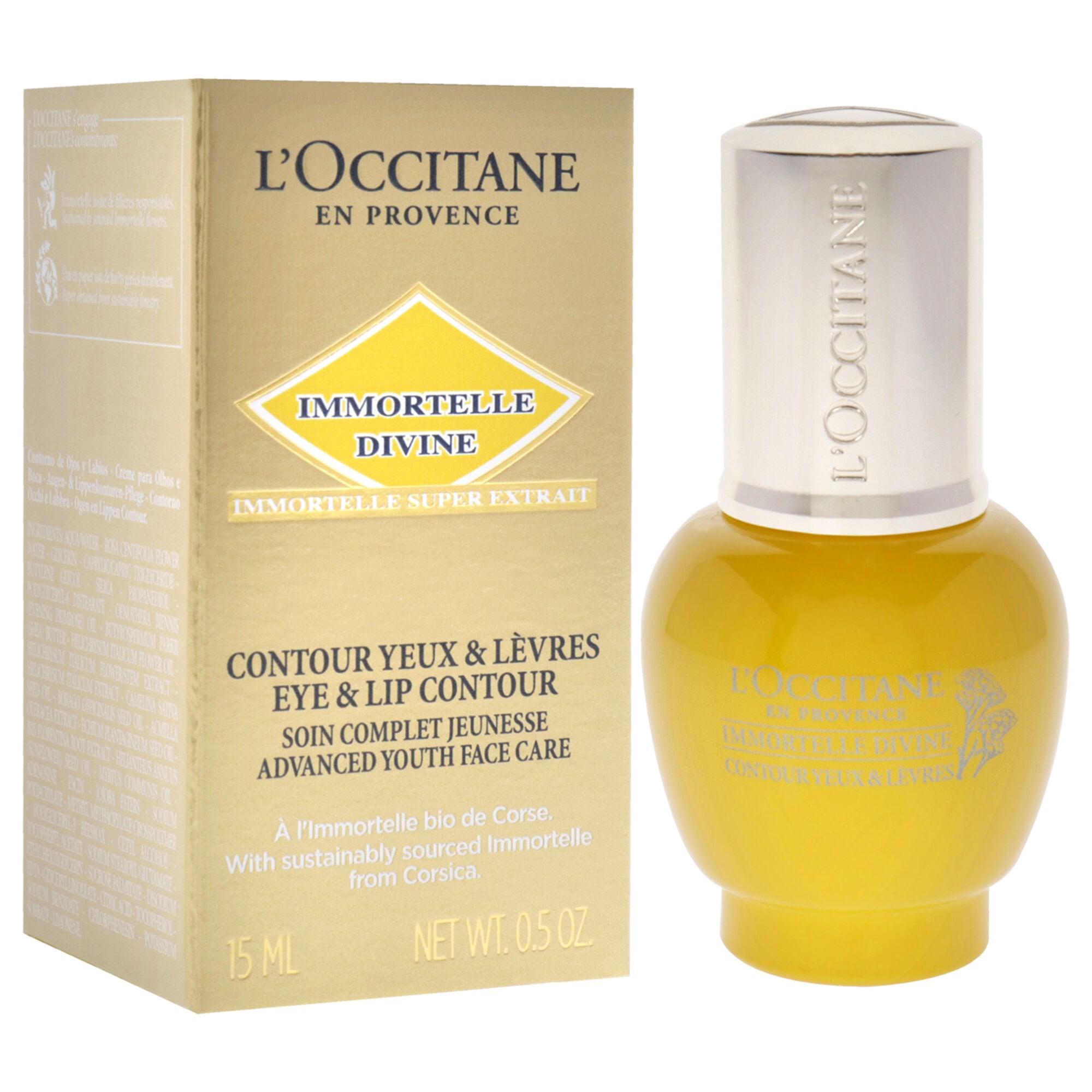 Immortelle Divine Eyes and Lips Serum by LOccitane for Unisex - 0.5 oz Serum, , alternate image number 6