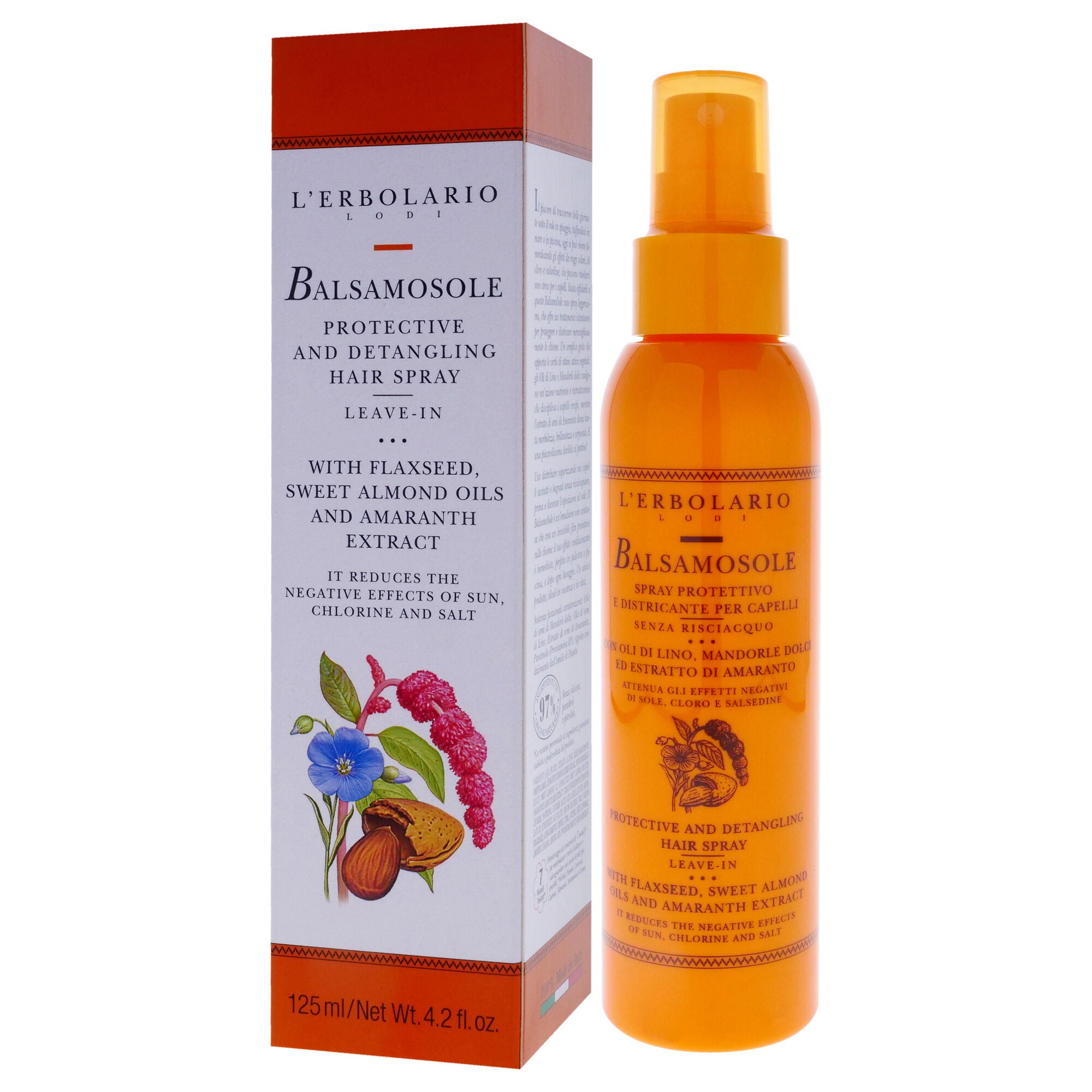 Balsamosole Protective and Detangling Hair Spray Leave-In by LErbolario for Women - 4.2 oz Hair Spray, See Description, alternate image number 3