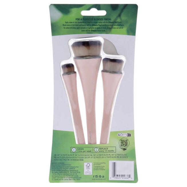 360 Ultimate Blend Brush Kit by Ecotools - 3 Pc Ultimate Buff Brush, Ultimate Pop Brush & Ultimate Cover Brush, See Description, alternate image number null