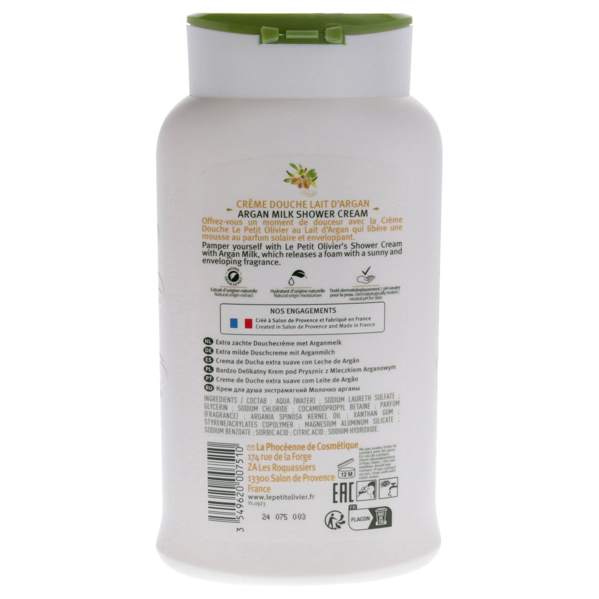 Shower Cream - Argan Milk by Le Petit Olivier for Women - 8.4 oz Shower Cream, See Description, alternate image number 1