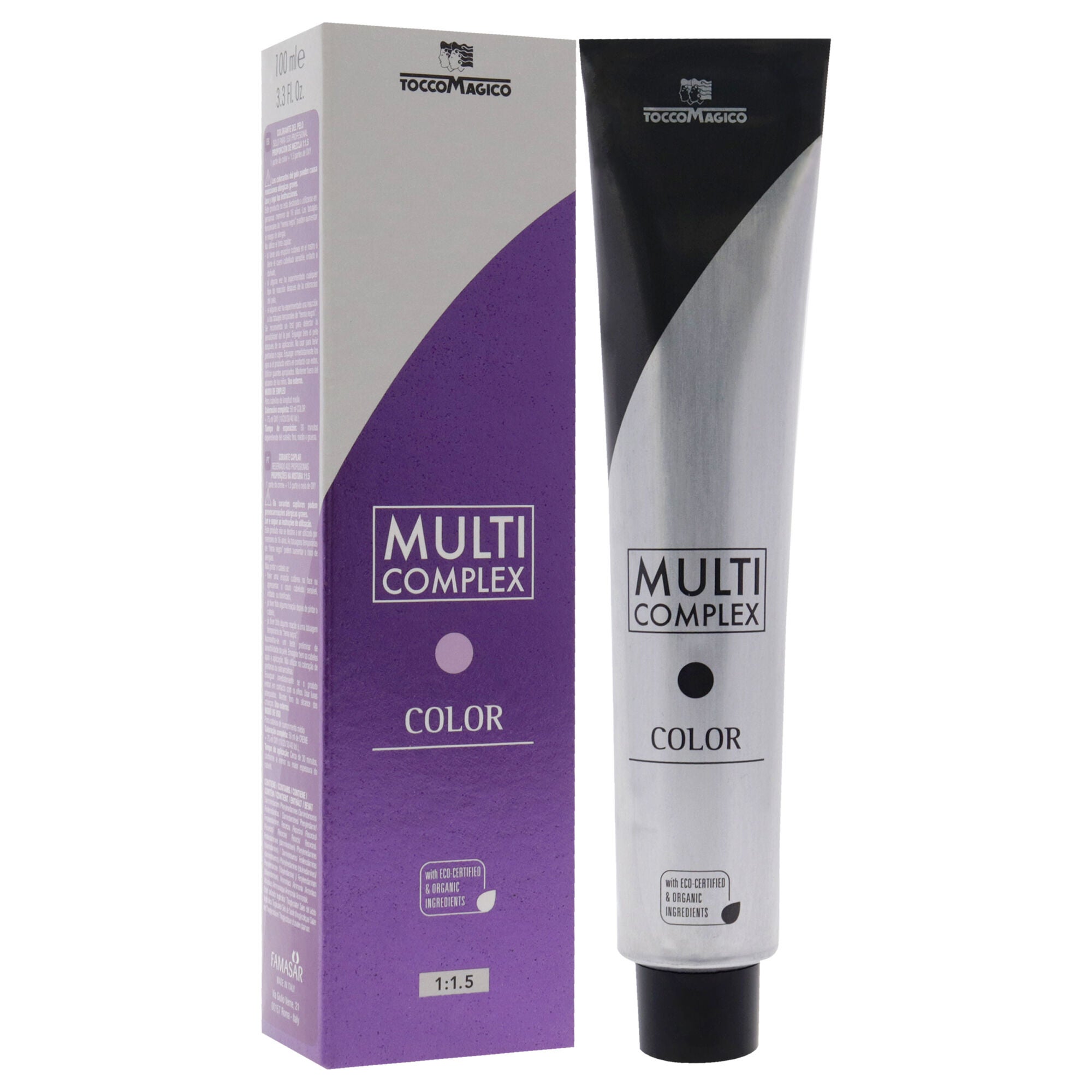Multi Complex Permanet Hair Color - 4.7 Purple Chestnut by Tocco Magico for Unisex - 3.38 oz Hair Color, See Description, alternate image number 1