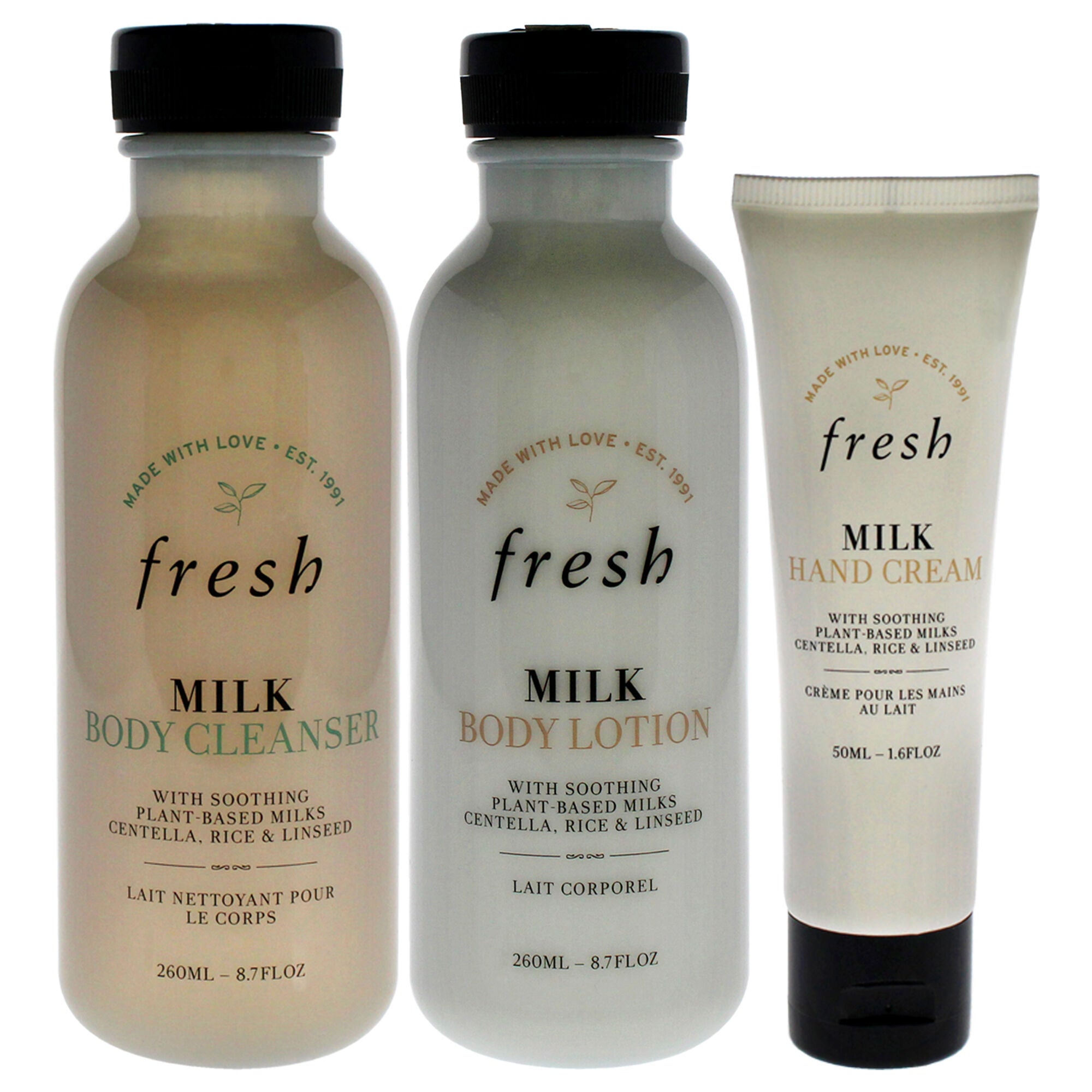 Head to Toe Nourishing Trio by Fresh for Women - 3 Pc 8.7oz Body Cleanser - Milk, 8.7oz Body Lotion - Milk, 1.6oz Hand Cream - Milk, , alternate image number 7