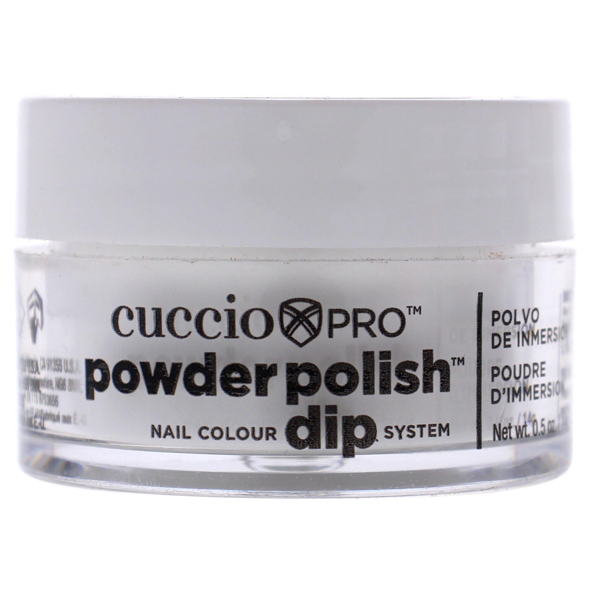Pro Powder Polish Nail Colour Dip System - White With Silver Mica by Cuccio Colour for Women - 0.5 oz Nail Powder, See Description, hi-res image number 0