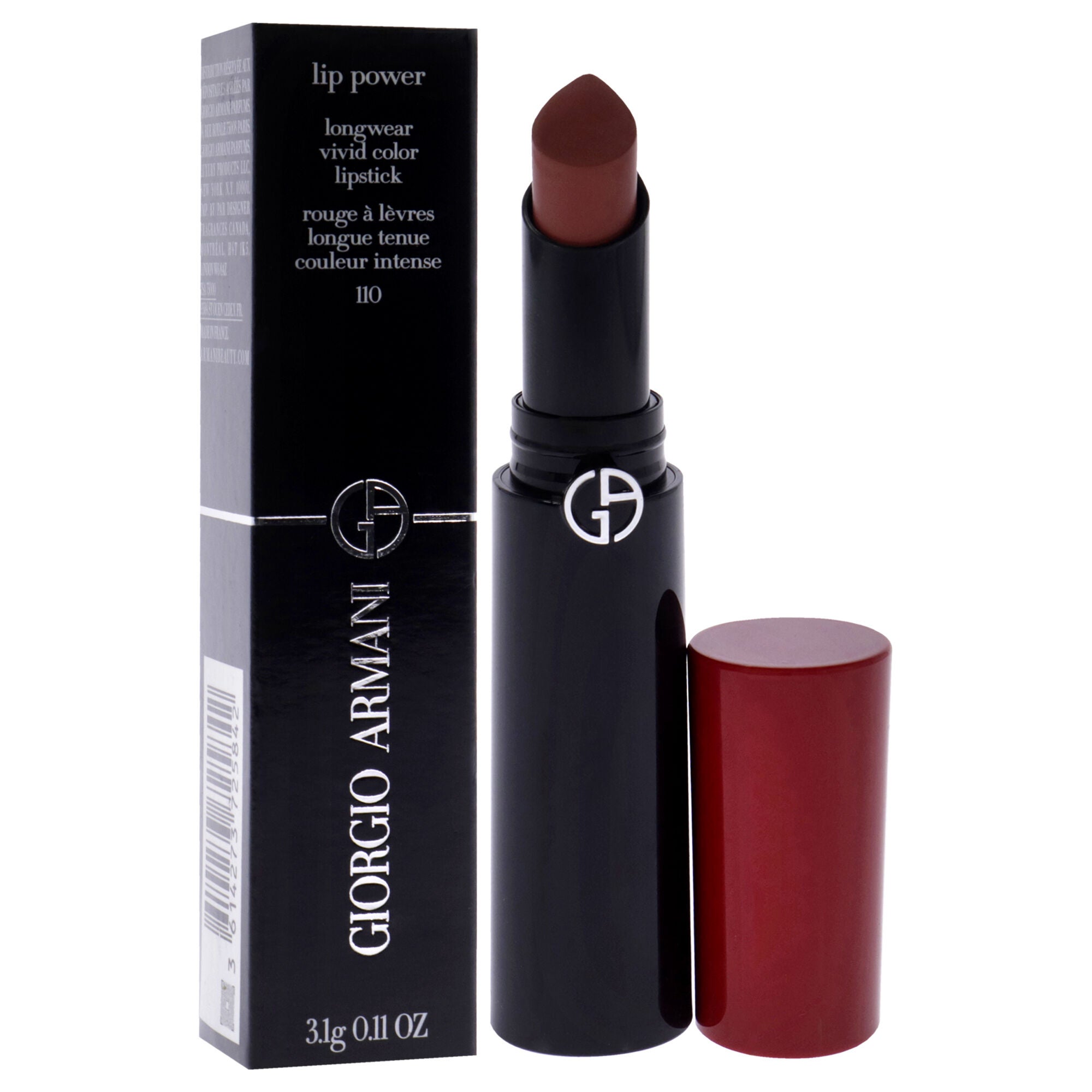 Lip Power Longwear Vivid Color Lipstick - 110 Mania by Giorgio Armani for Women - 0.11 oz Lipstick, See Description, alternate image number 2