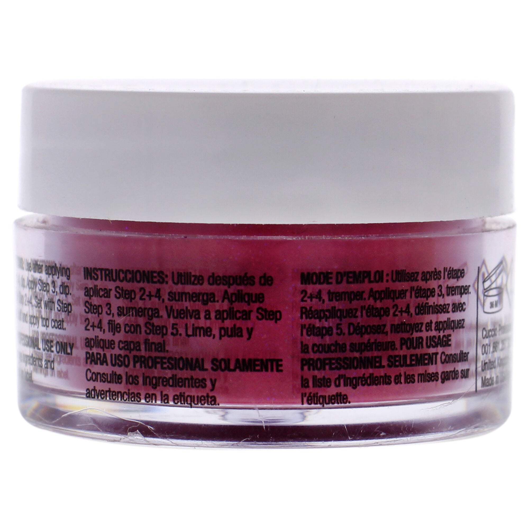 Pro Powder Polish Nail Colour Dip System - Fuchsia With Rainbow Mica by Cuccio Colour for Women - 0.5 oz Nail Powder, See Description, alternate image number 1