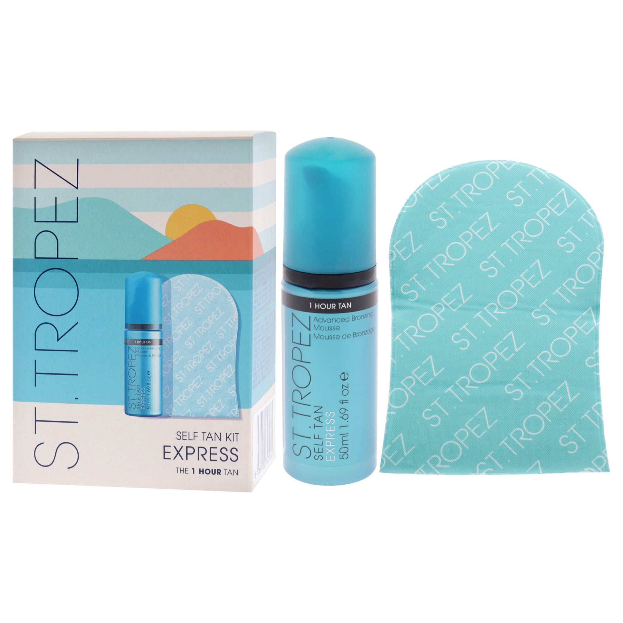 Self Tan Express Kit by St. Tropez for Unisex - 2 Pc 1.69oz Advance Bronzing Mousse, Velvet Luxe Applicator Mitt, See Description, alternate image number 3