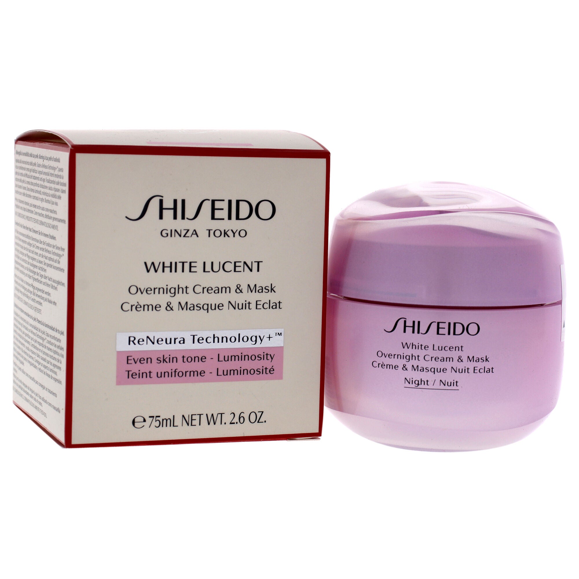 White Lucent Overnight Cream and Mask by Shiseido for Women - 2.6 oz Cream, , alternate image number 6