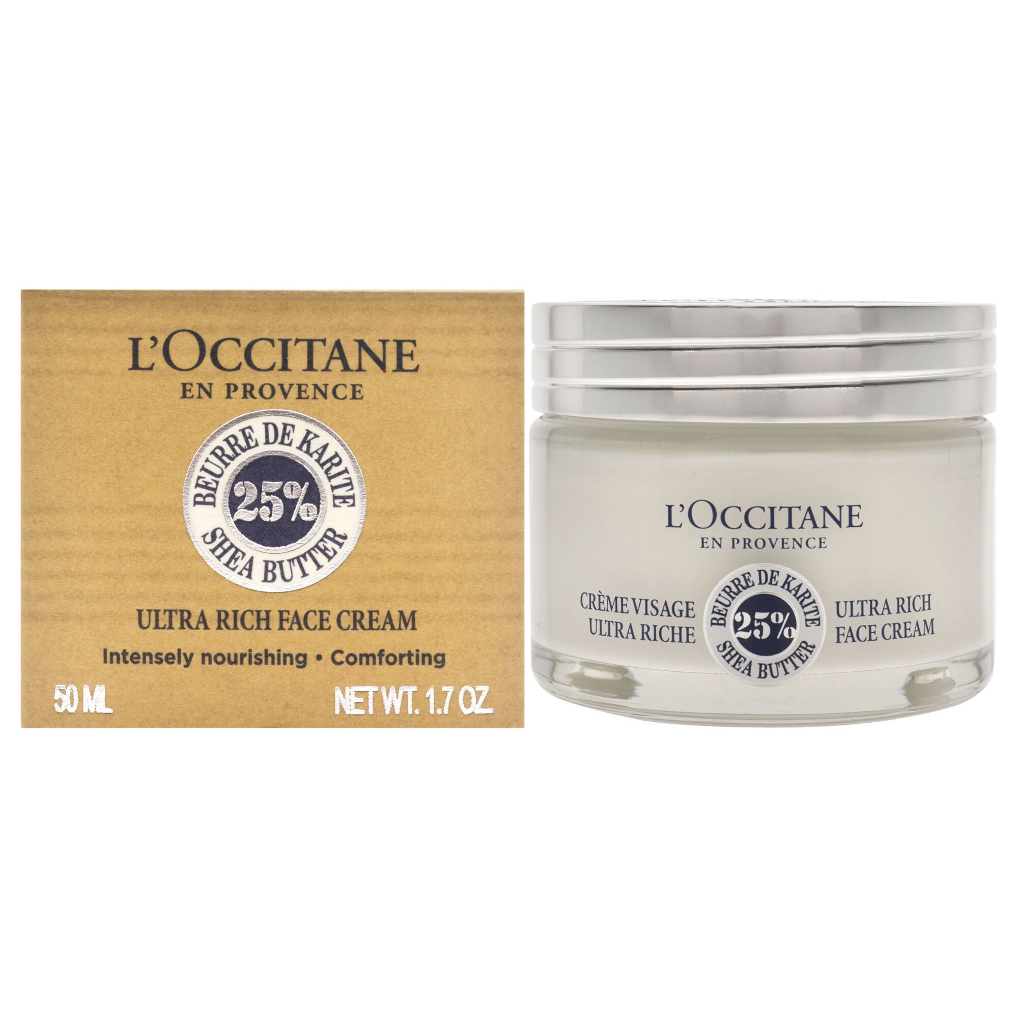 Shea Butter Ultra Rich Face Cream by LOccitane for Unisex - 1.7 oz Face Cream, See Description, hi-res image number 0