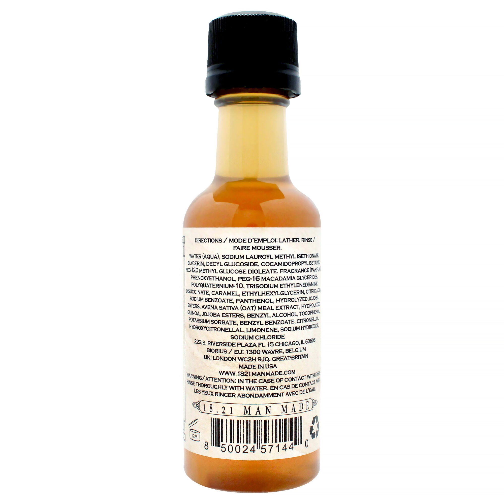 Man Made Wash - Absolute Mahogany by 18.21 Man Made for Men - 1.7 oz Shampoo, Conditioner and Body Wash, Brown, alternate image number 1