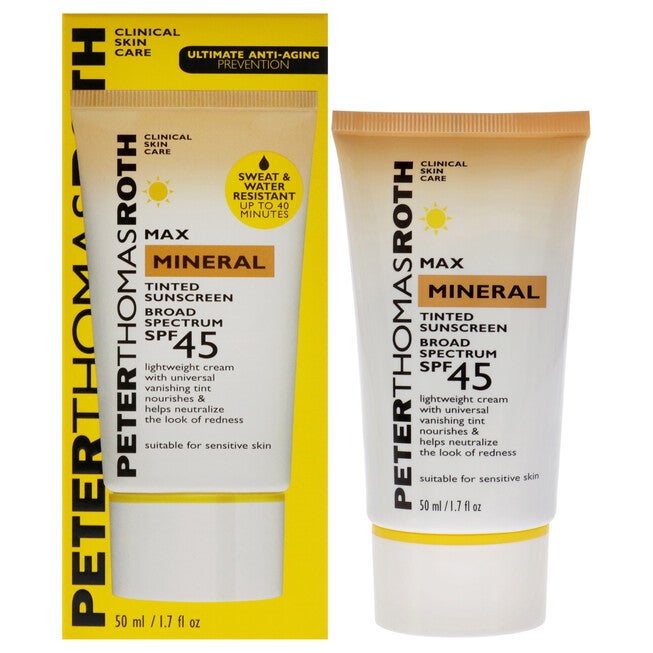 Max Mineral Tinted Sunscreen SPF 45 by Peter Thomas Roth for Unisex - 1.7 oz Sunscreen, NA, hi-res image number null