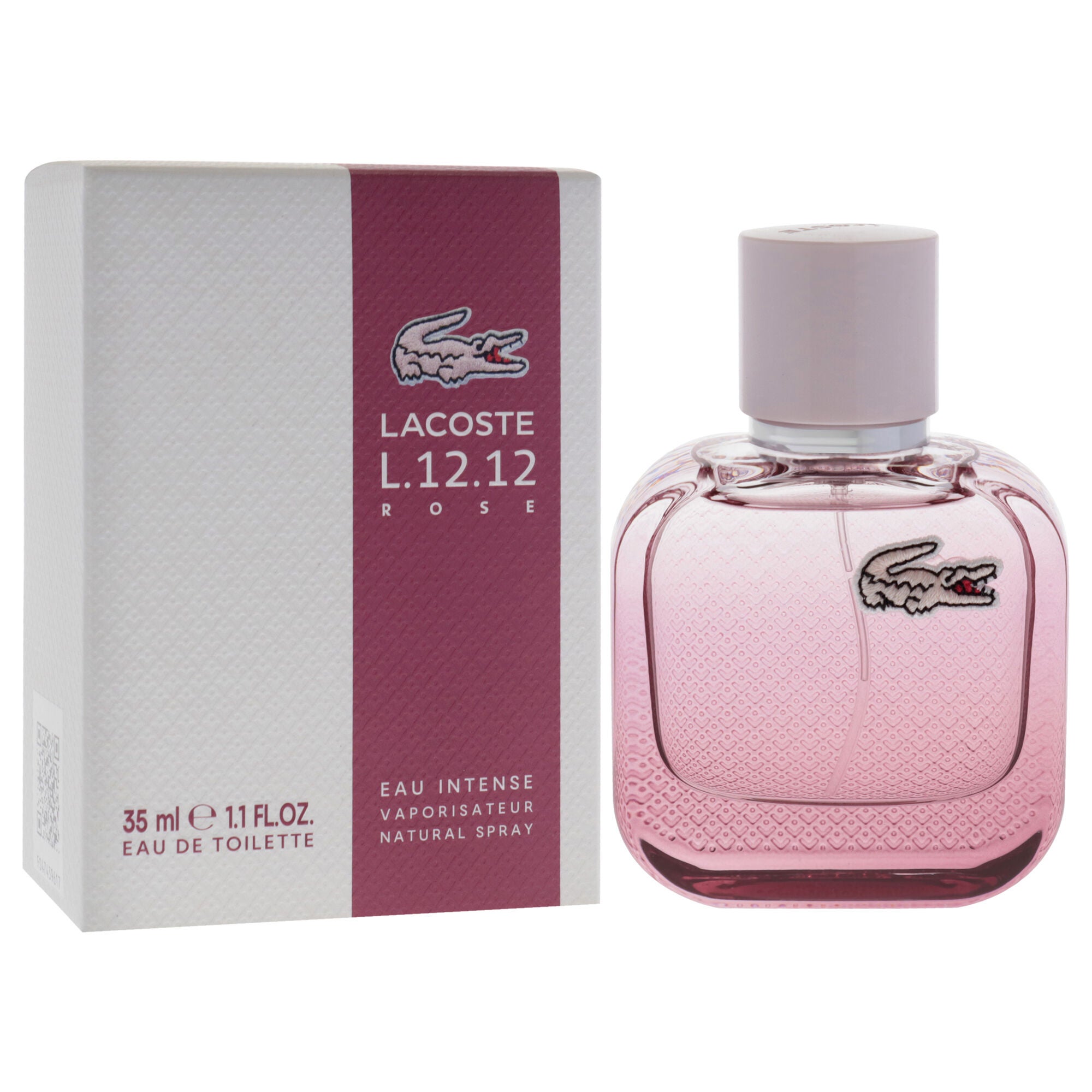 Lacoste Eau De L.12.12 Rose Eau Intense by Lacoste for Women - 1.1 oz EDT Spray, Clear, alternate image number 2