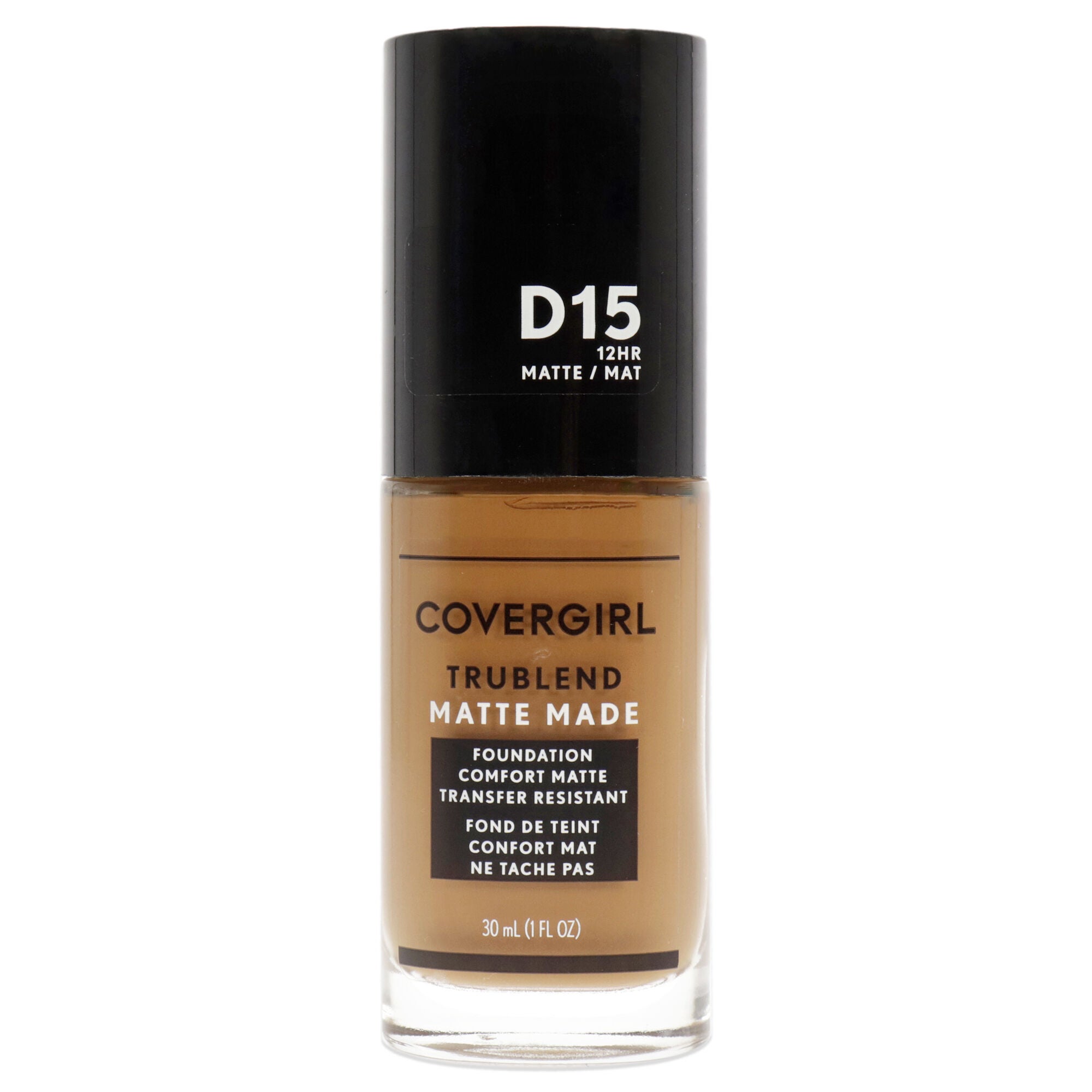 TruBlend Matte Made Liquid Foundation - D15 Warm Tawny by CoverGirl for Women - 1 oz Foundation, See Description, hi-res image number 0