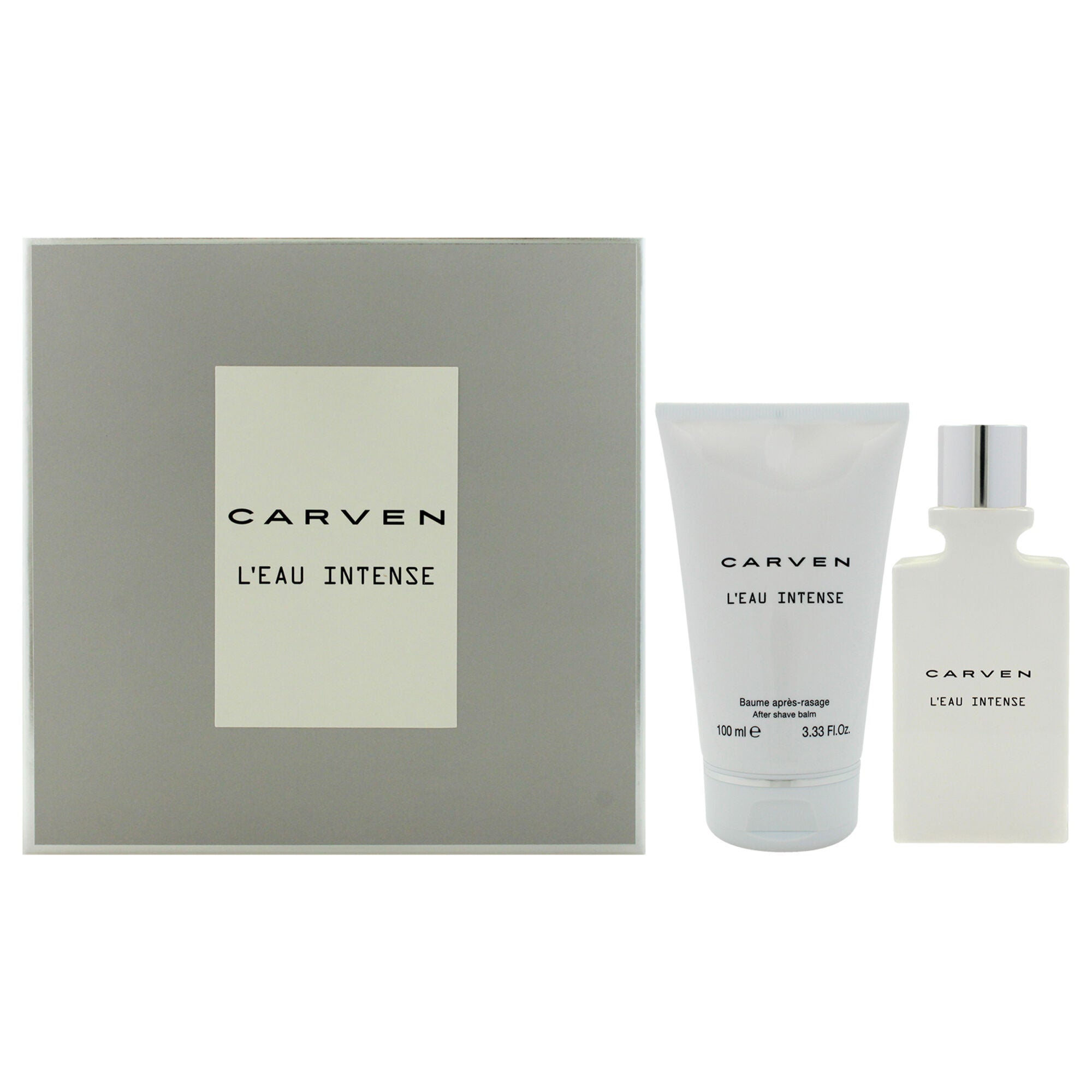 LEau Intense by Carven for Men - 2 Pc Gift Set 1.66oz EDT Spray, 3.33oz After Shave Balm, See Description, hi-res image number 0