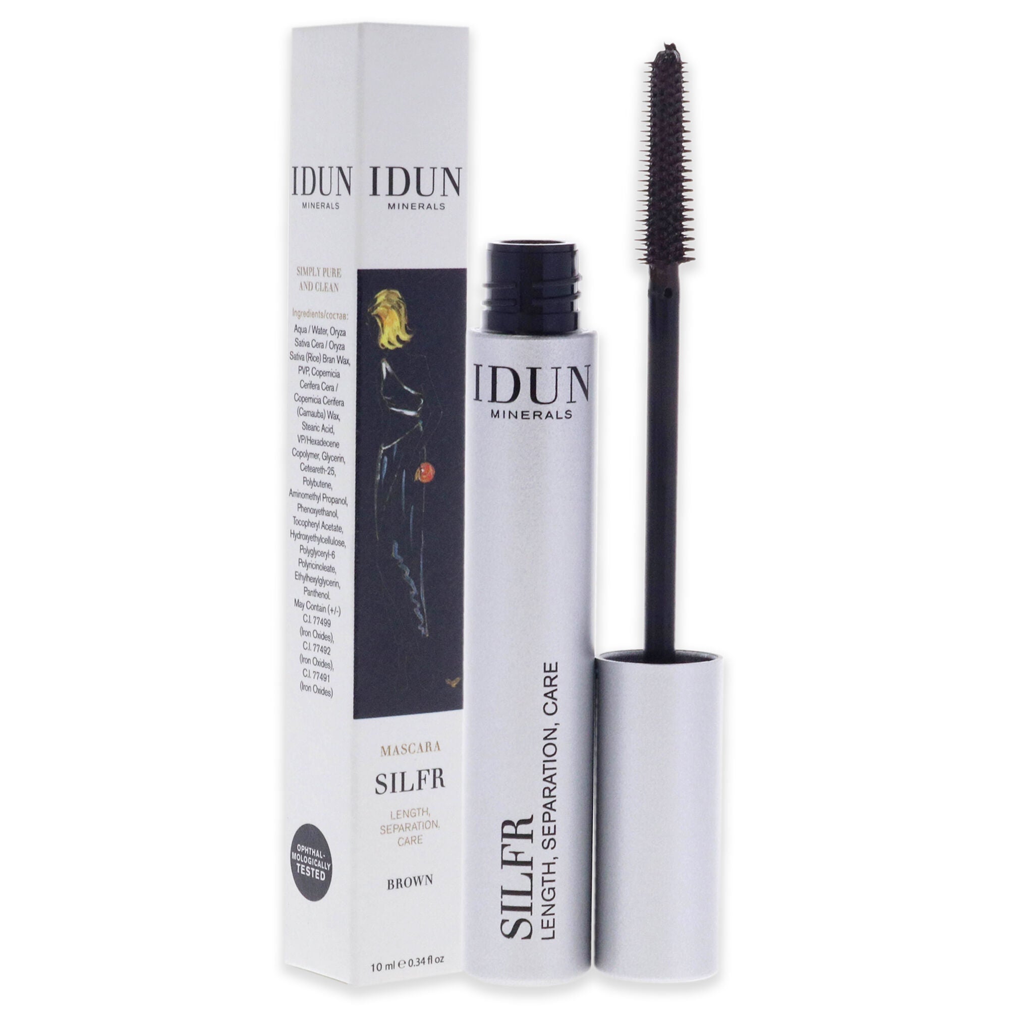Silfr Lengthening Mascara - 012 Brown by Idun Minerals for Women - 0.34 oz Mascara, See Description, alternate image number 2