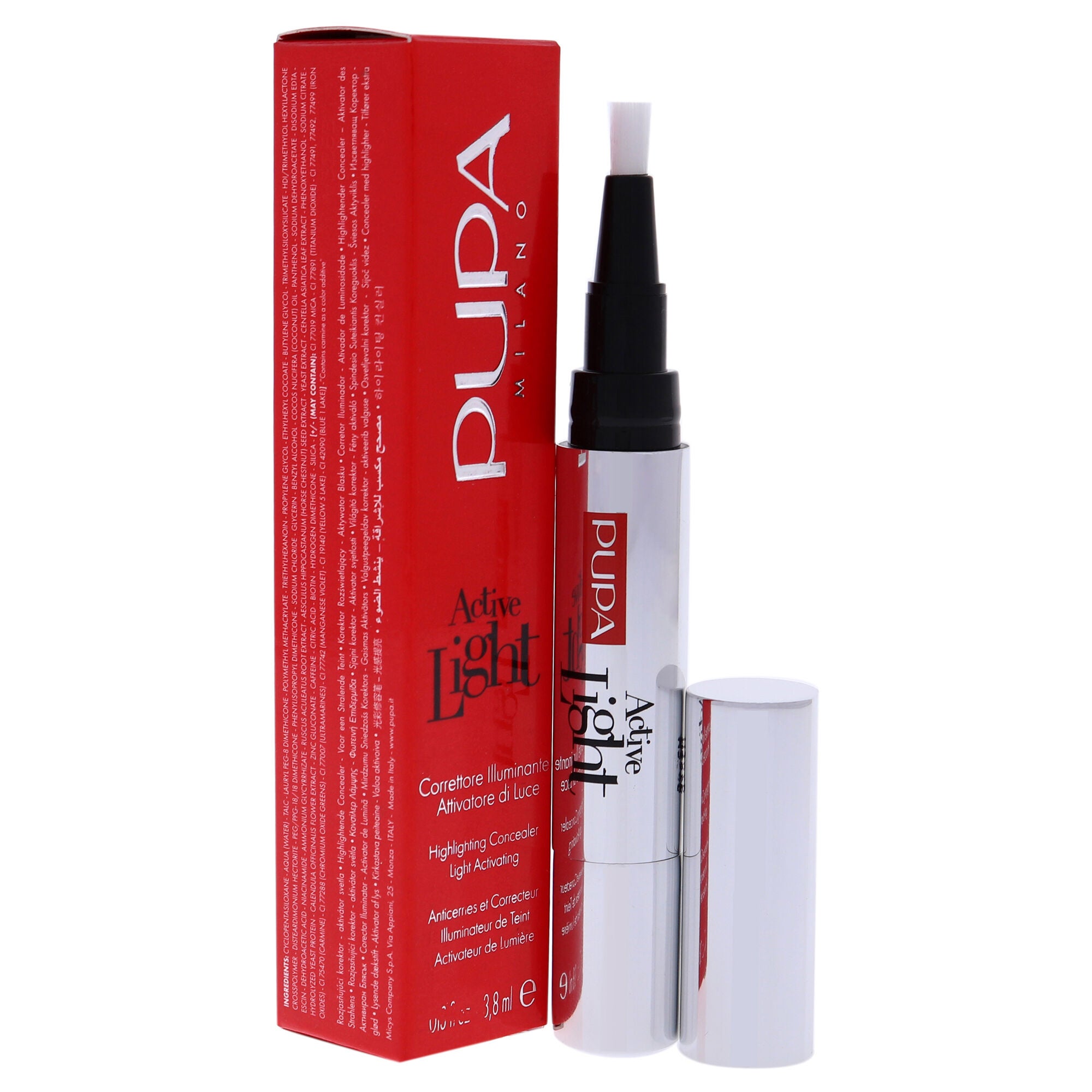 Active Light Highlighting Concealer - 002 Luminous Beige by Pupa Milano for Women - 0.33 oz Concealer, , alternate image number 6