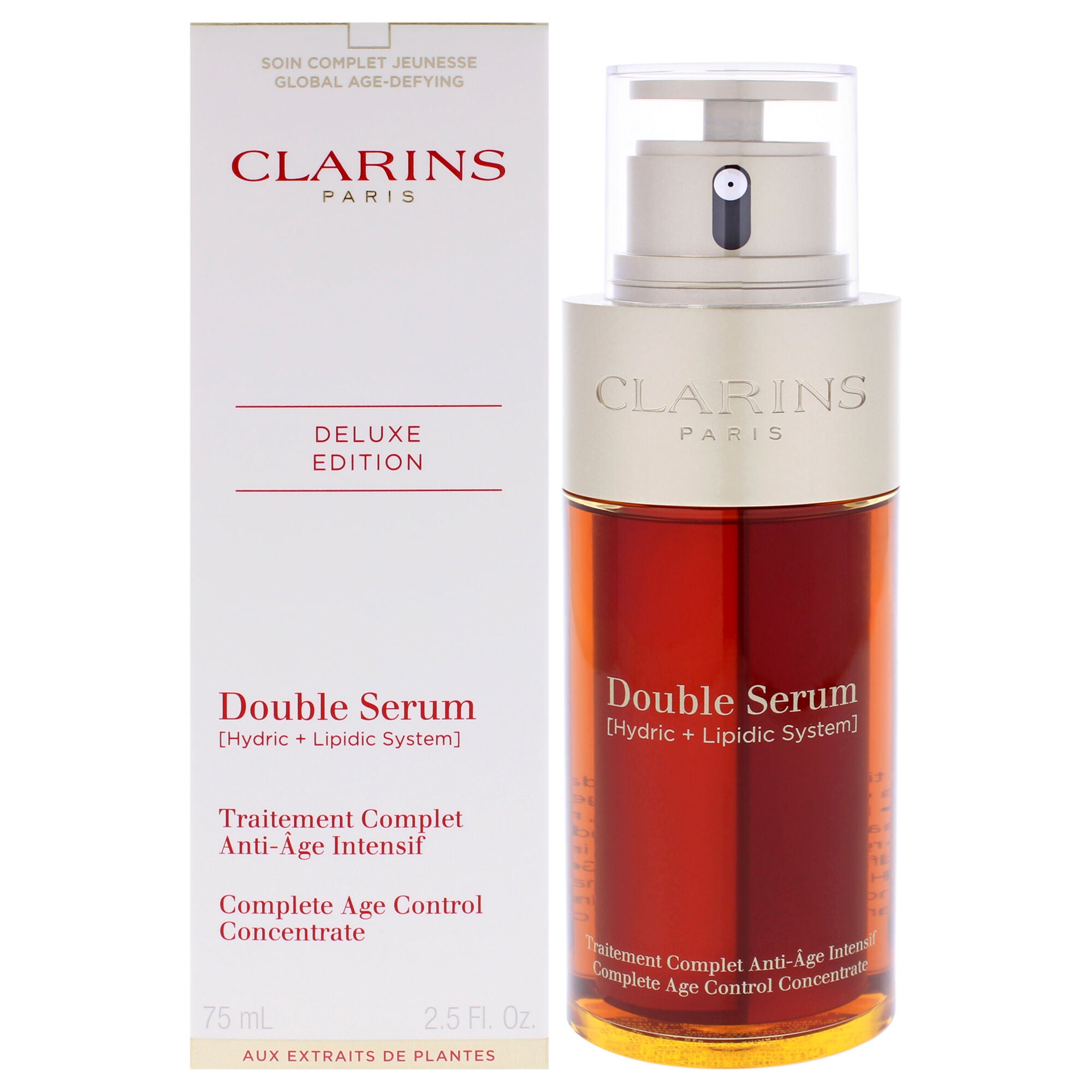 Double Serum Complete Age-Defying Concentrate by Clarins for Women - 2.5 oz Serum, See Description, hi-res image number 0