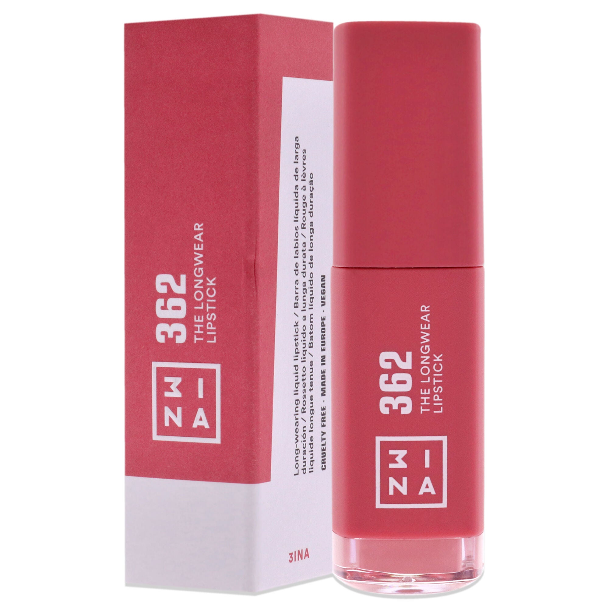 The Longwear Lipstick - 362 Pink by 3INA for Women - 0.20 oz Lipstick, , alternate image number 7