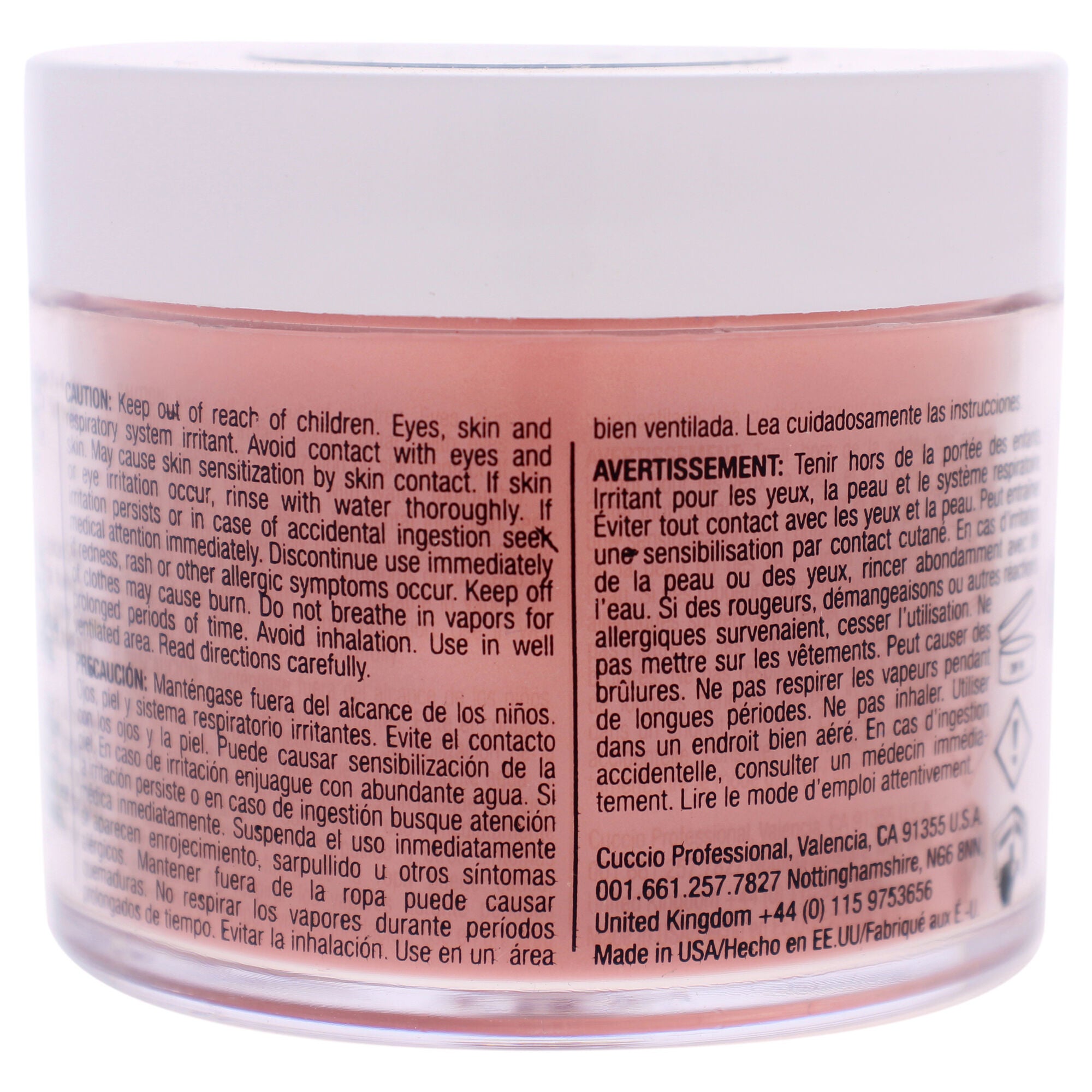 Pro Powder Polish Nail Colour Dip System - Peach by Cuccio Colour for Women - 1.6 oz Nail Powder, See Description, alternate image number 2