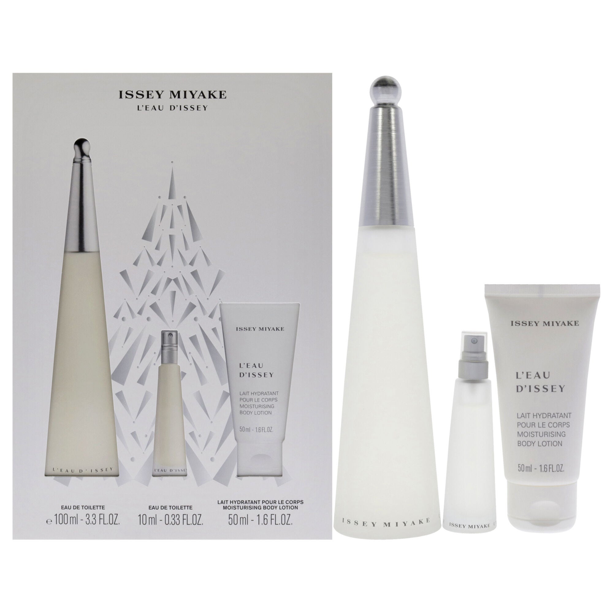 Leau Dissey by Issey Miyake for Women - 3 Pc Gift Set 3.3oz EDT Spray, 0.33oz EDT Spray, 1.6oz Body L, See Description, hi-res image number 0