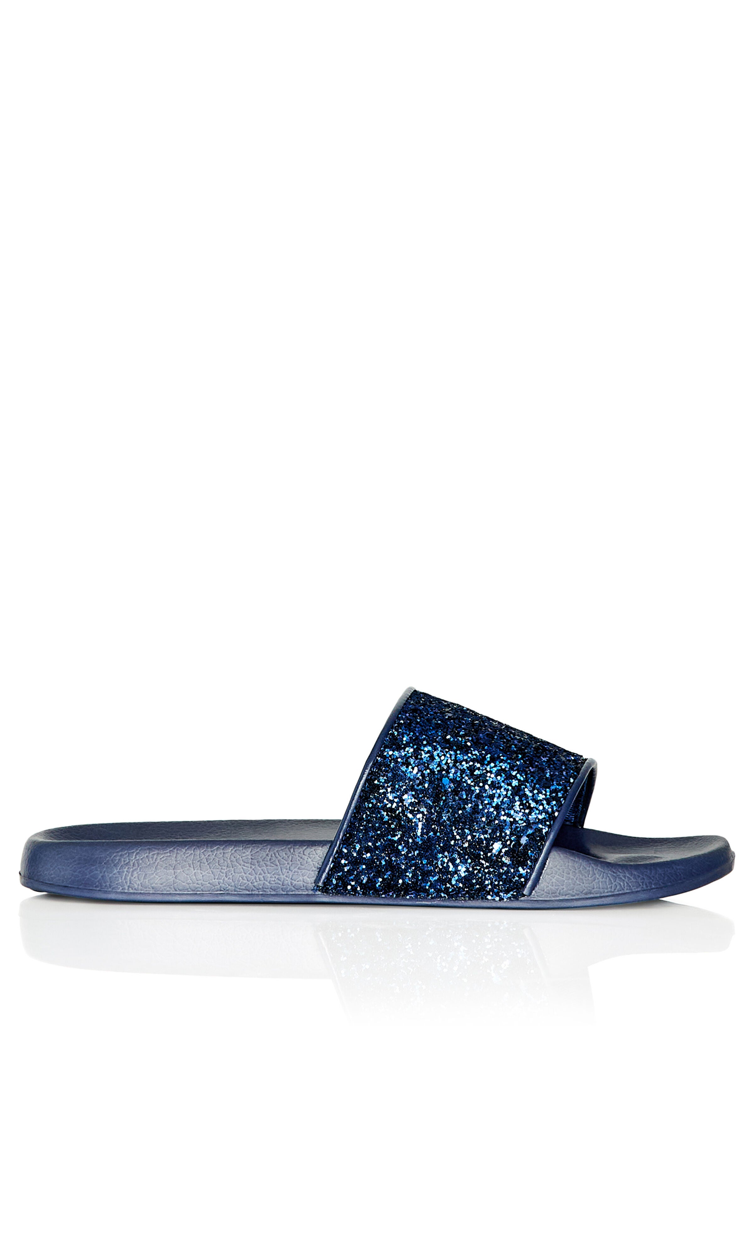 WIDE FIT Sally Sparkle Slide - navy, , alternate image number 1