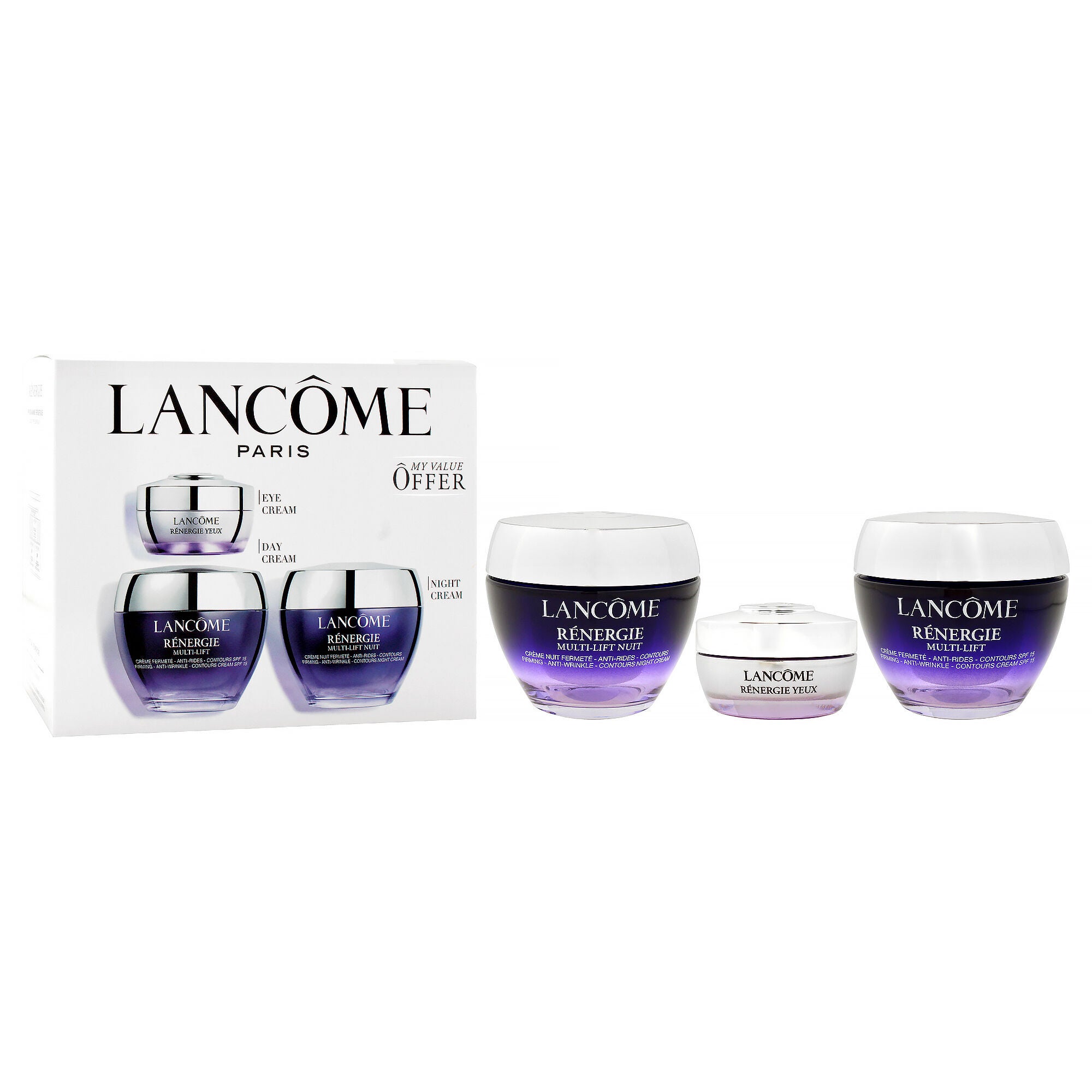 Renergie Set by Lancome for Women- 3 Pc 1.7oz Firming Anti-Wrinkle Cream SPF15, 1.7oz Firming Anti-Wrinkle Night Cream, 0.5oz Lifting Filler Eye Cream, See Description, alternate image number 4